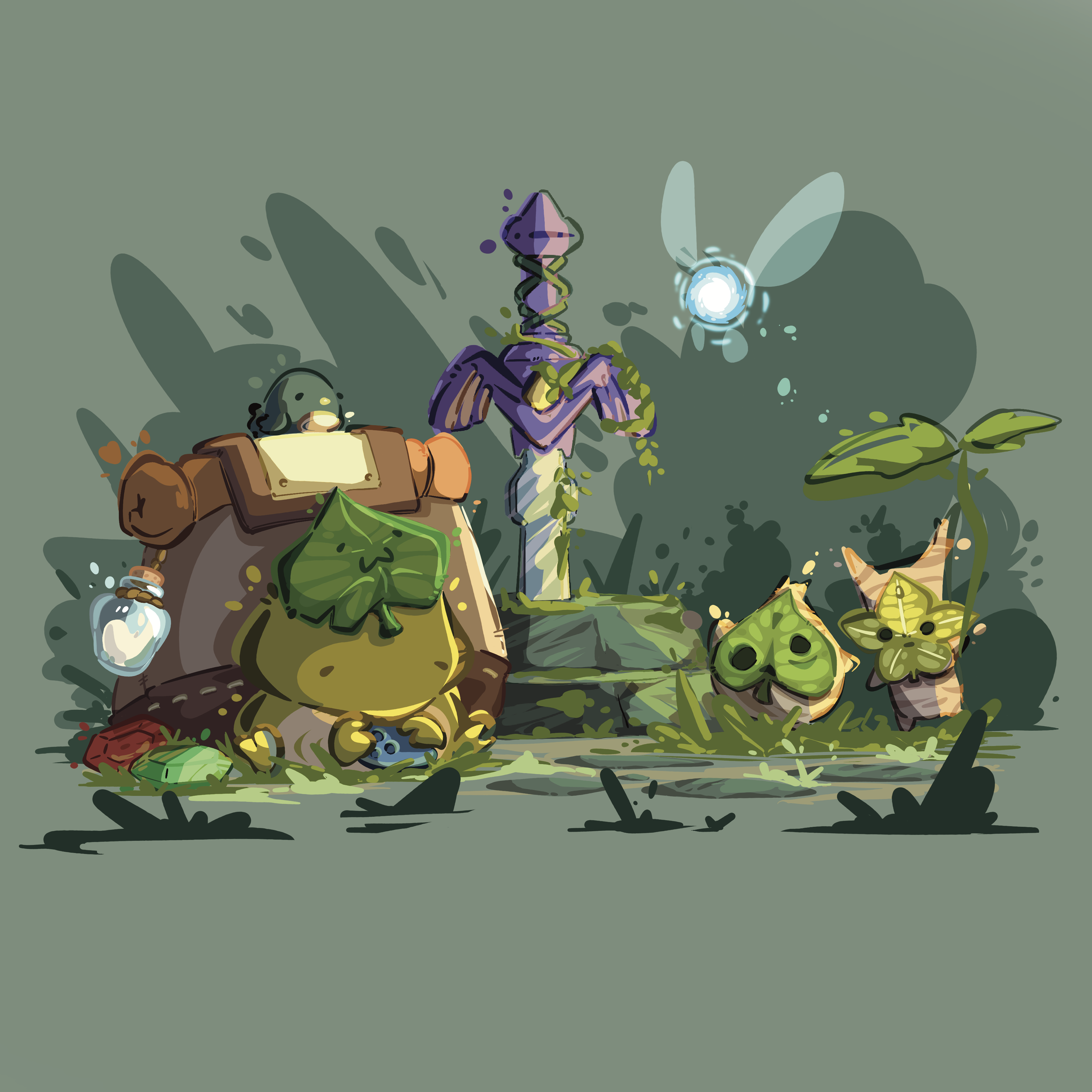 Koro and Toki Art Print- Ocarina of Time
