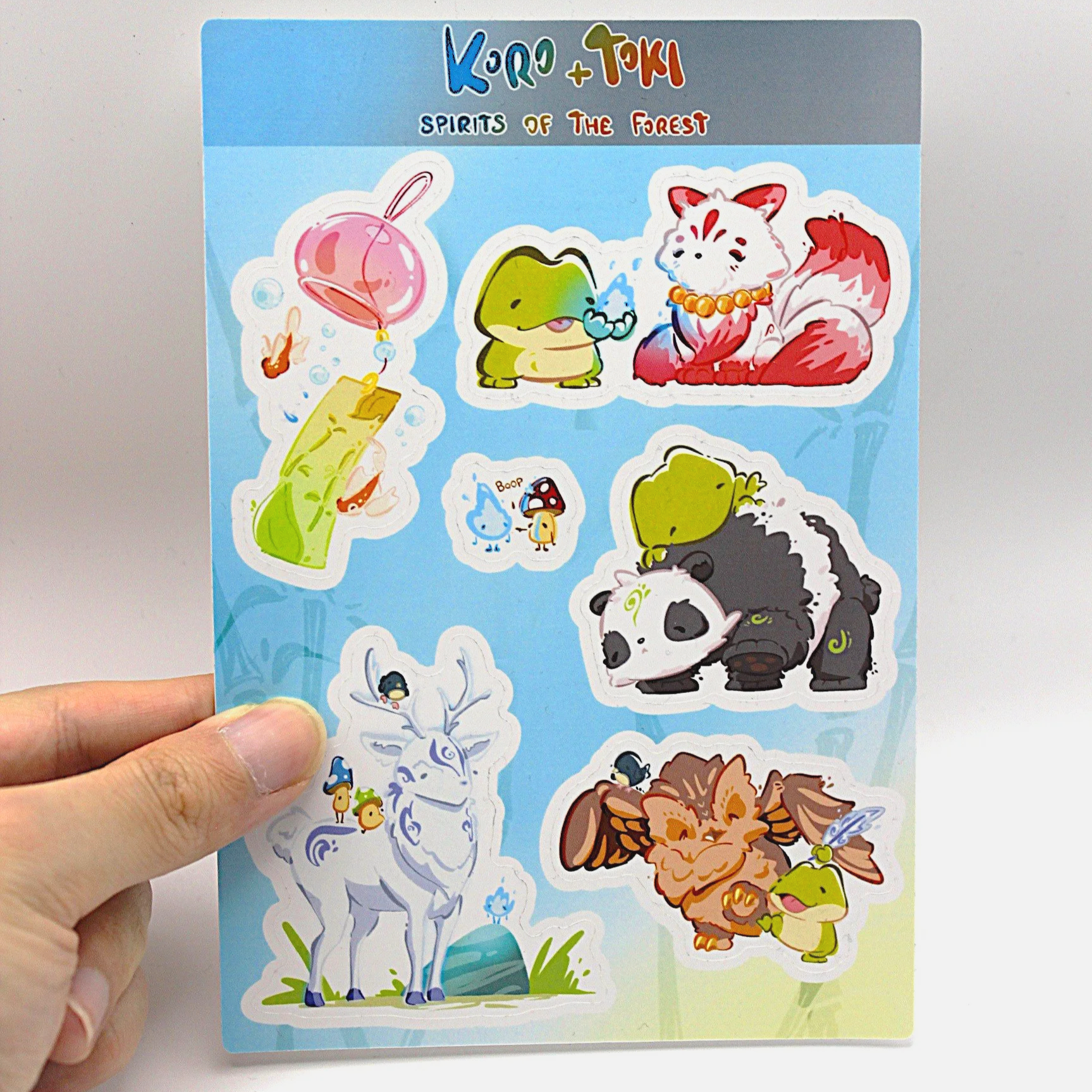 Koro And Toki Sticker Sheet- Spirits of the Forest