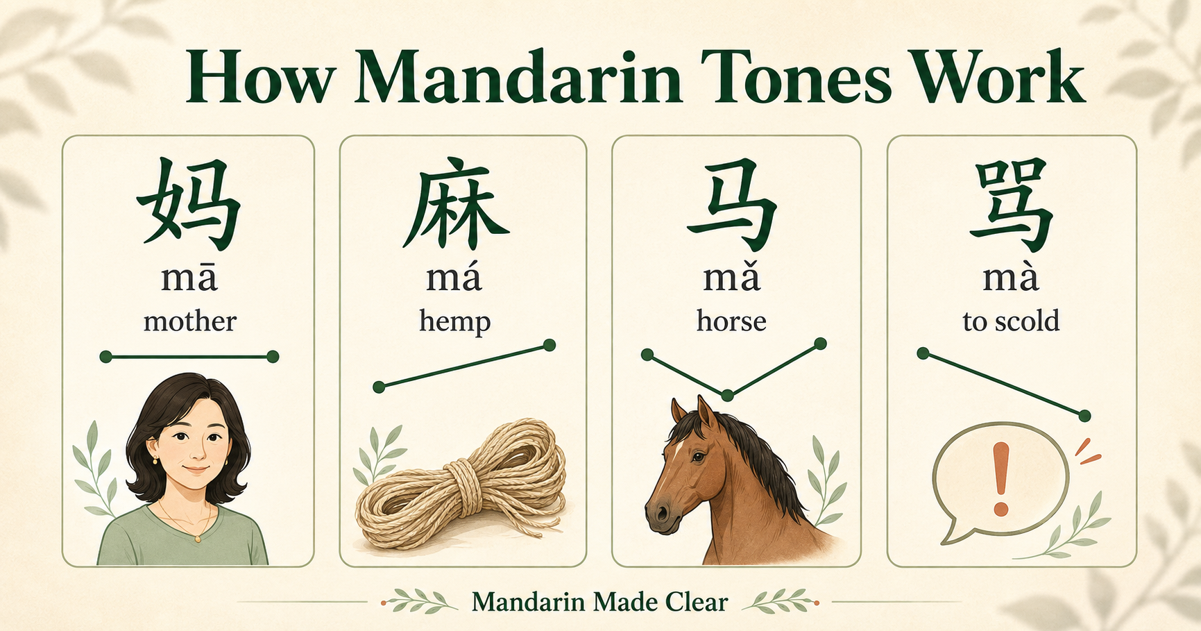 How Mandarin Tones Work: A Beginner-Friendly Explanation