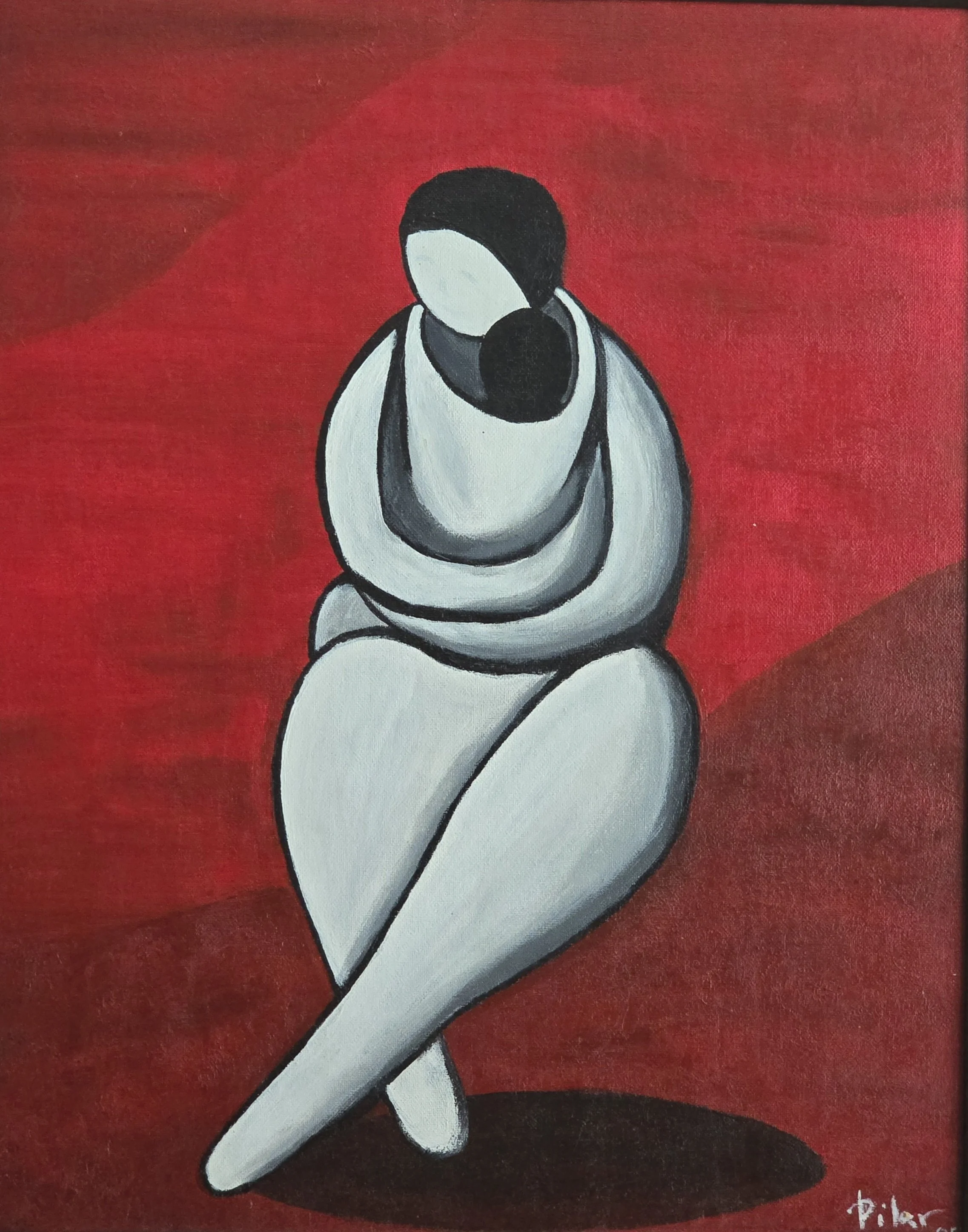 MOTHERHOOD, 2005  | Acrylic on panel canvas with painted edges  |  
20” X 16"  | Portrayal of a nurturing bond.