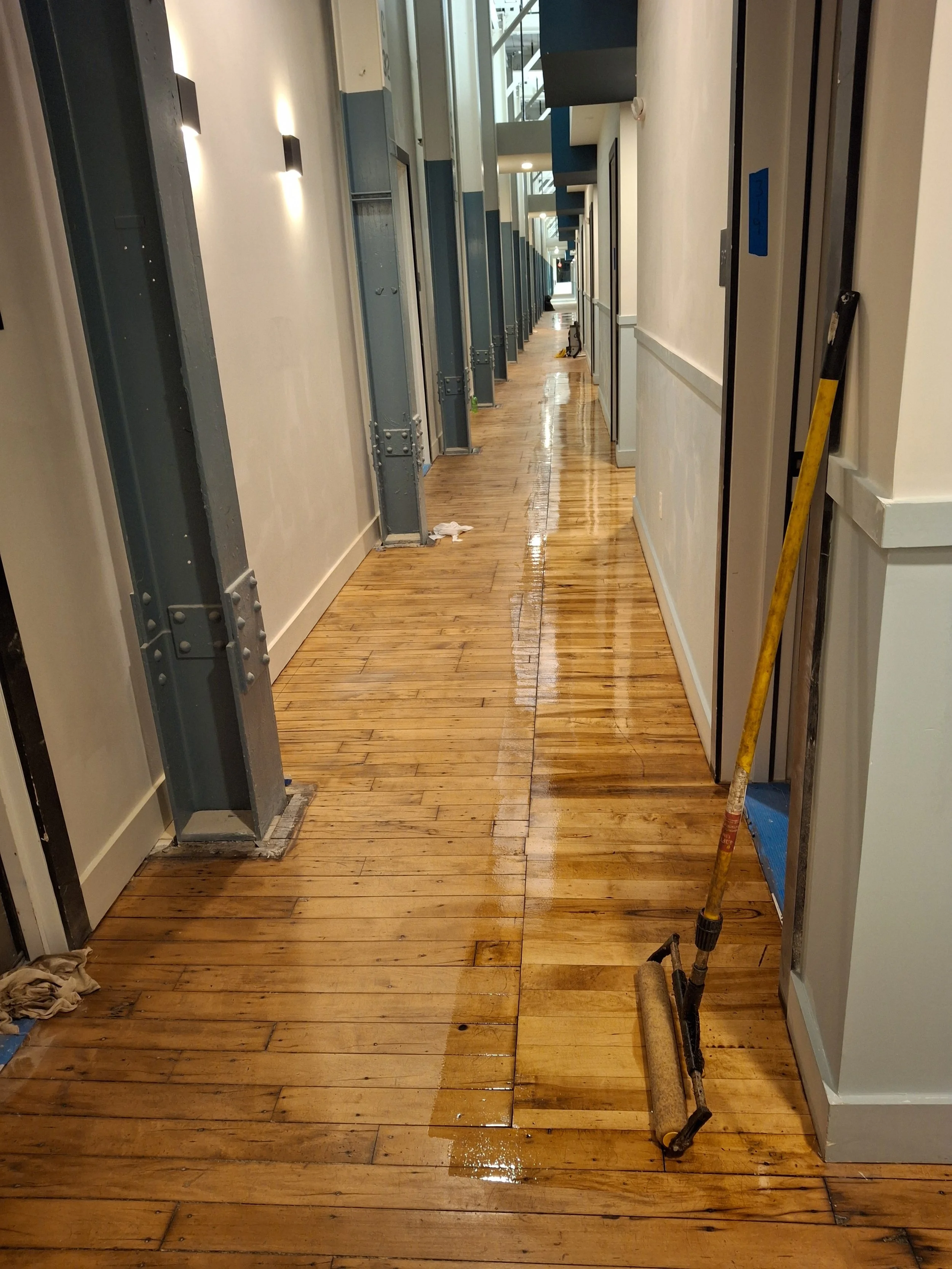 Professional flooring installation by Floyd's Flooring & Stairs featuring luxury vinyl plank (LVP), hardwood flooring, laminate flooring, engineered hardwood, stair refinishing, subfloor repair, and custom flooring services in Winston-Salem, NC