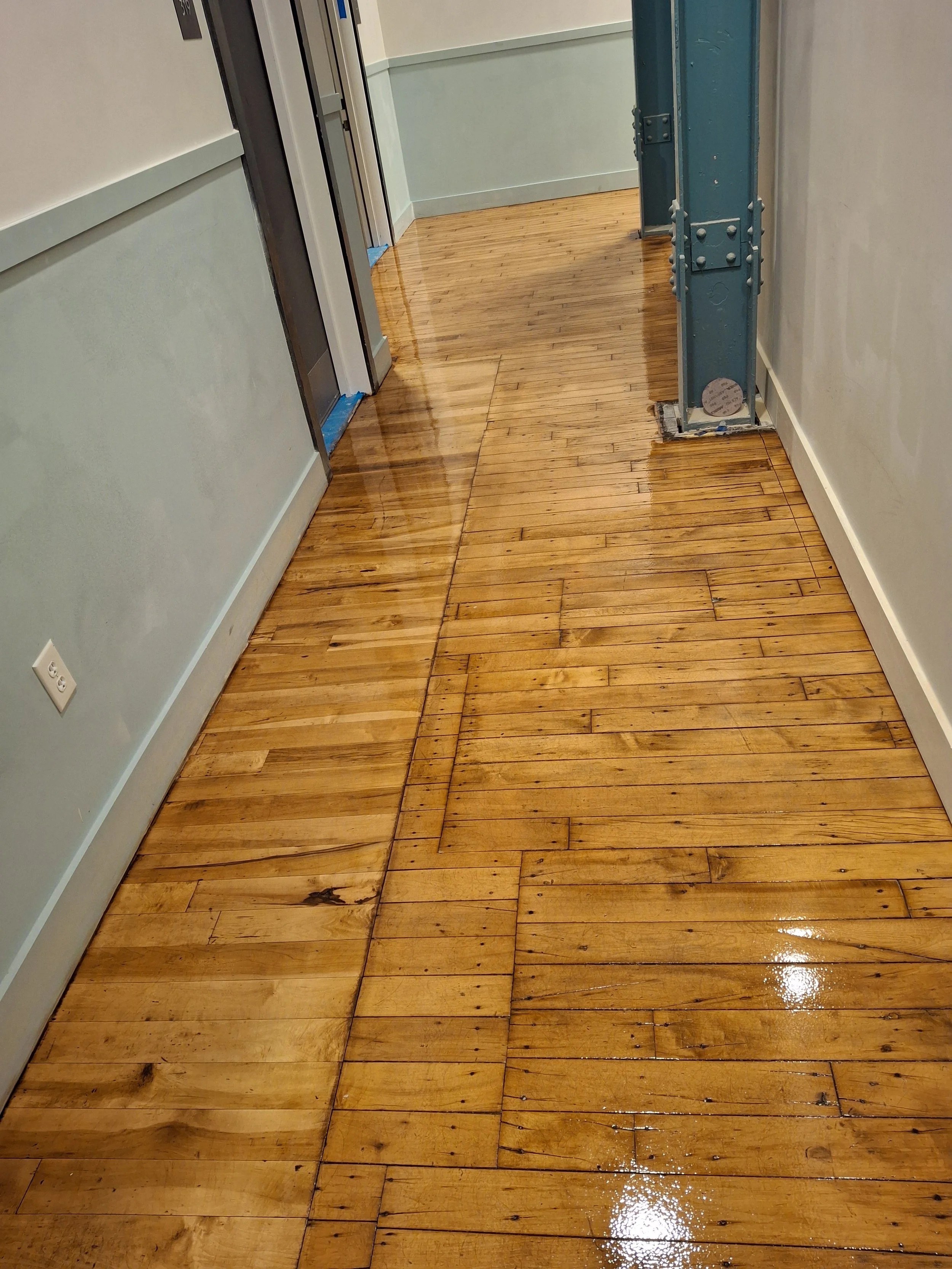 Professional flooring installation by Floyd's Flooring & Stairs featuring luxury vinyl plank (LVP), hardwood flooring, laminate flooring, engineered hardwood, stair refinishing, subfloor repair, and custom flooring services in Winston-Salem, NC