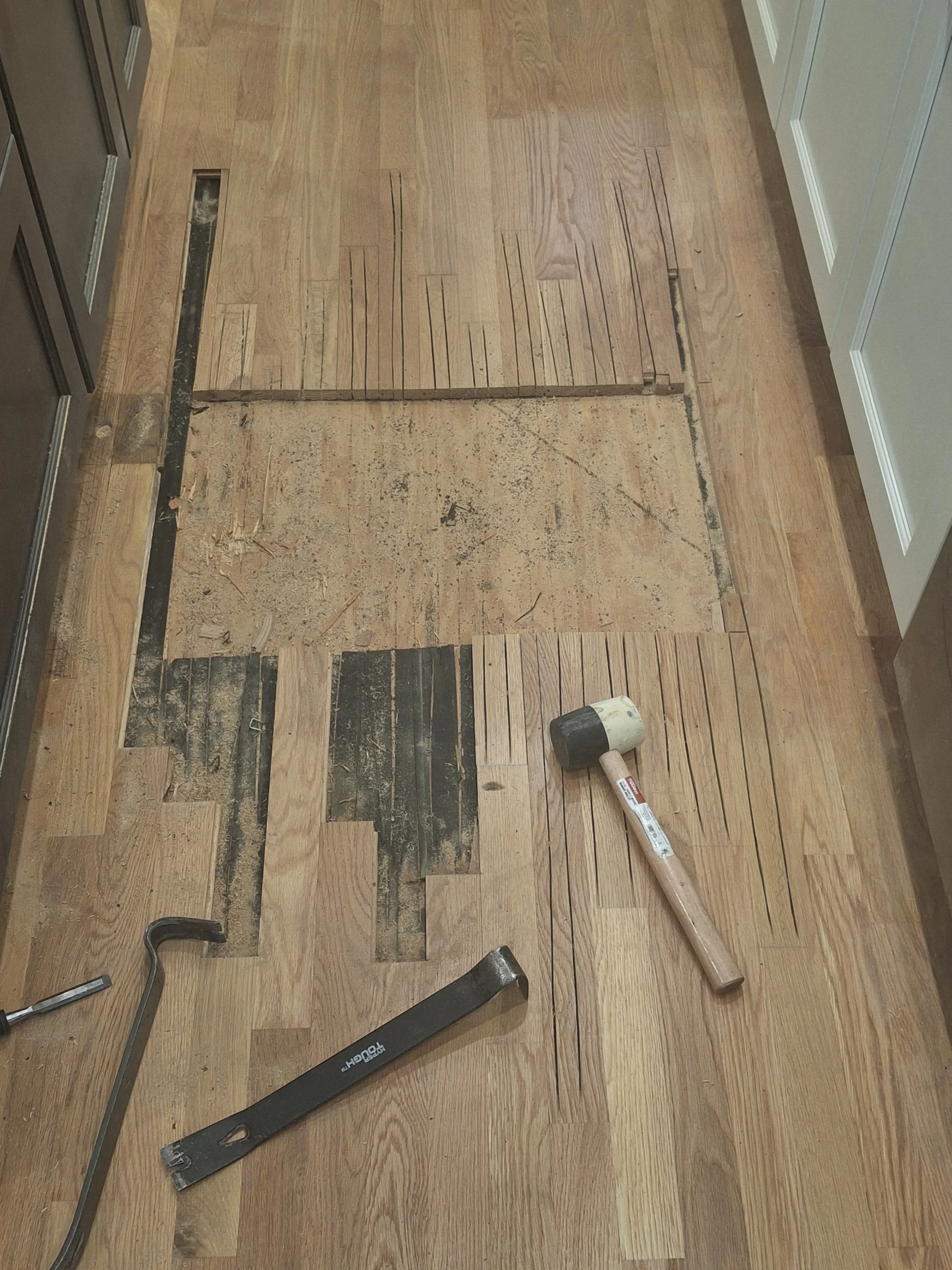 Residential flooring project completed by Floyd's Flooring & Stairs. Expert installation of hardwood flooring, luxury vinyl plank, engineered hardwood, stair renovations, floor repairs, and flooring remodels throughout the Piedmont and Triad, NC