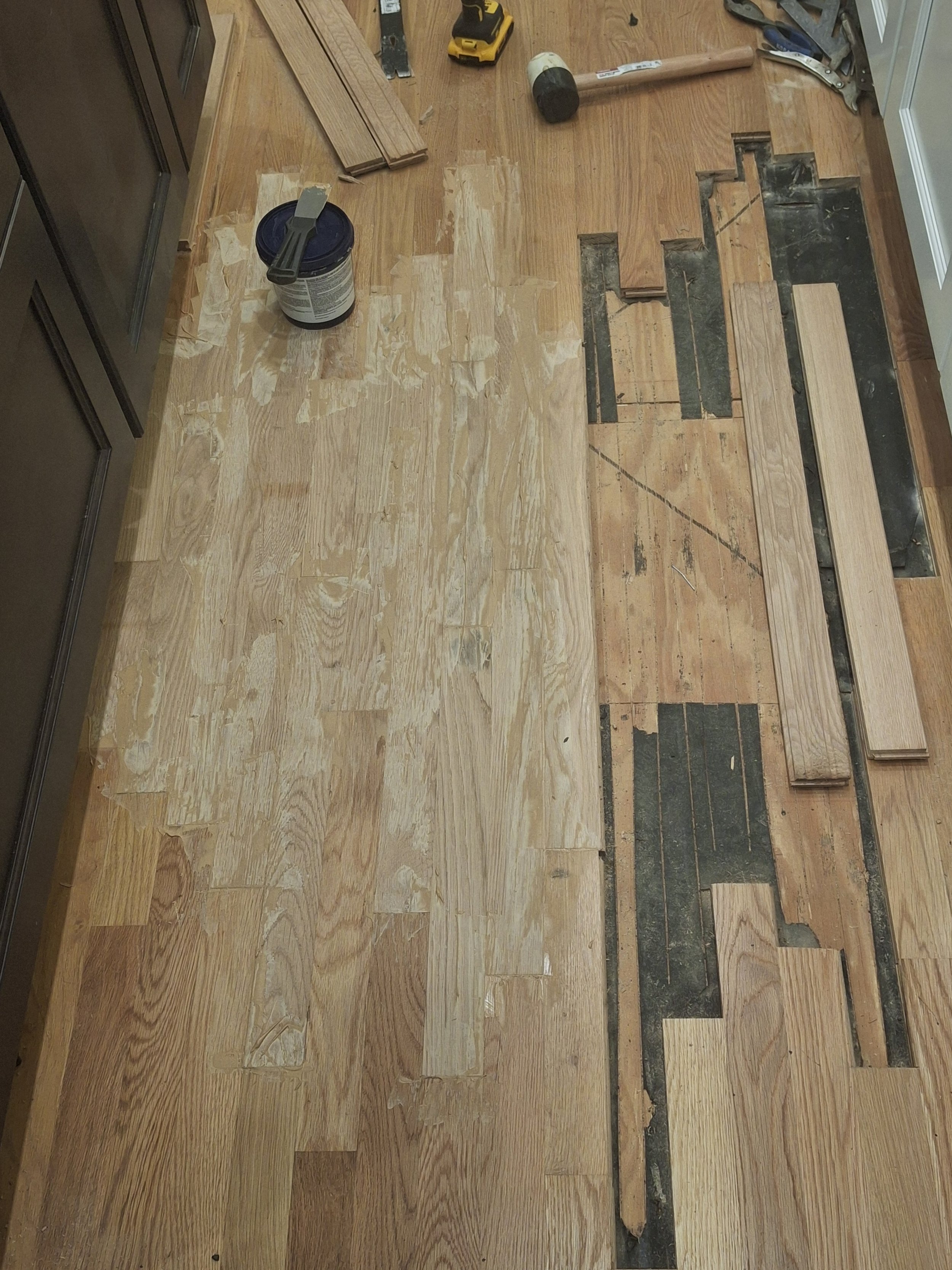 Residential flooring project completed by Floyd's Flooring & Stairs. Expert installation of hardwood flooring, luxury vinyl plank, engineered hardwood, stair renovations, floor repairs, and flooring remodels throughout the Piedmont and Triad, NC