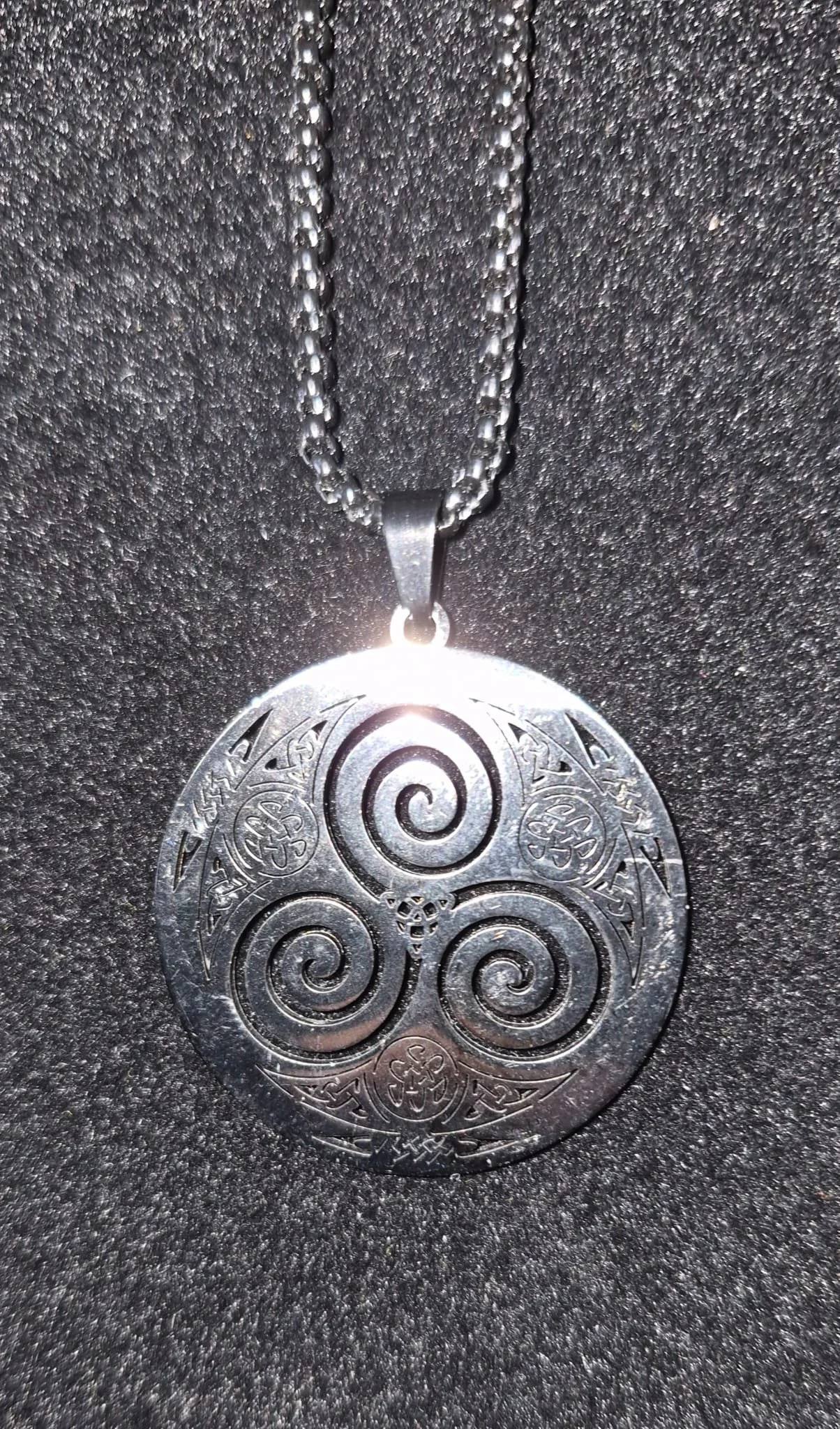 Collier Celtique en Acier Inoxydable avec Triskèle