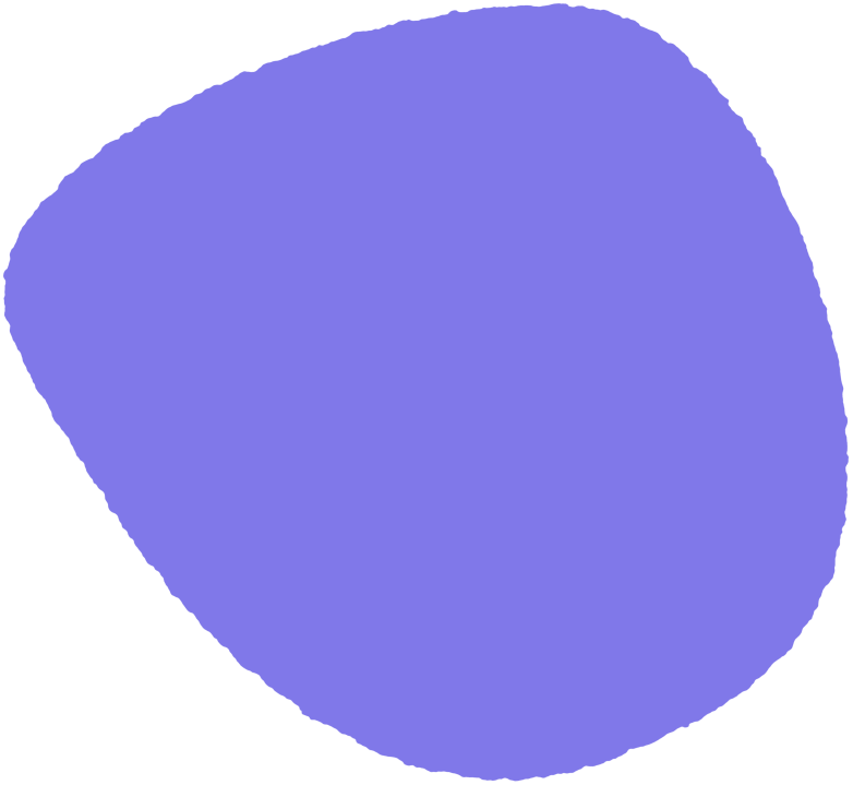 A large, irregularly shaped, solid purple object on a black background.