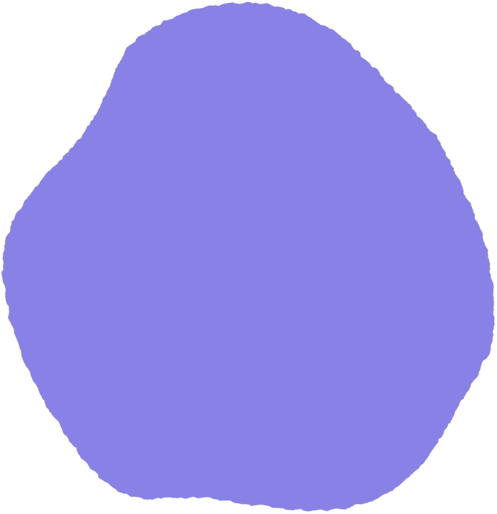 An abstract illustration of a purple, irregularly shaped blob with no distinct objects.