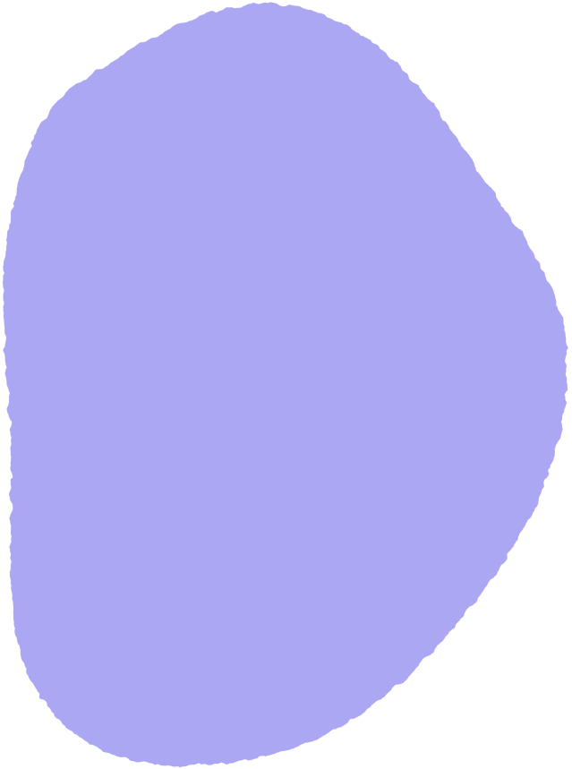 Light purple oval shape on a black background.