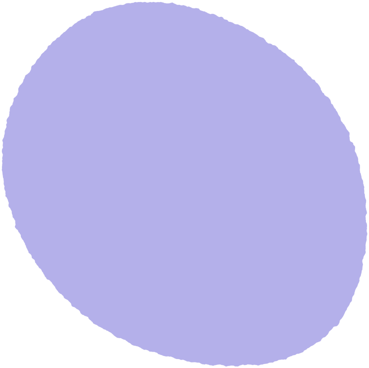 A large, light purple circle on a black background.
