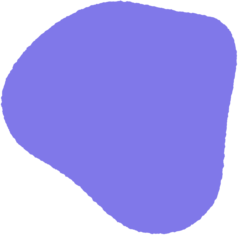 A simple, abstract shape resembling a rounded triangular or teardrop form filled with a solid light purple color.