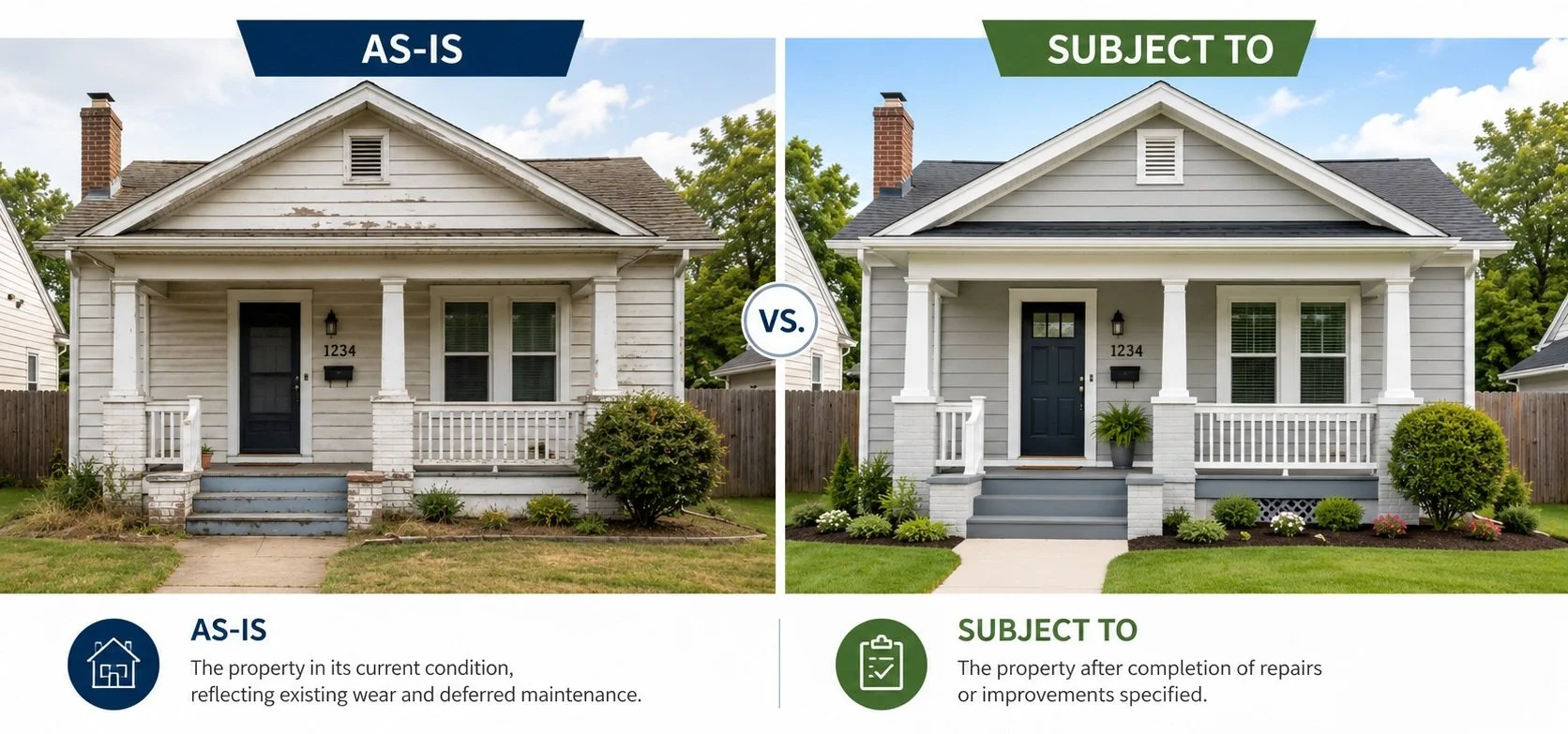 As-is vs Subject To