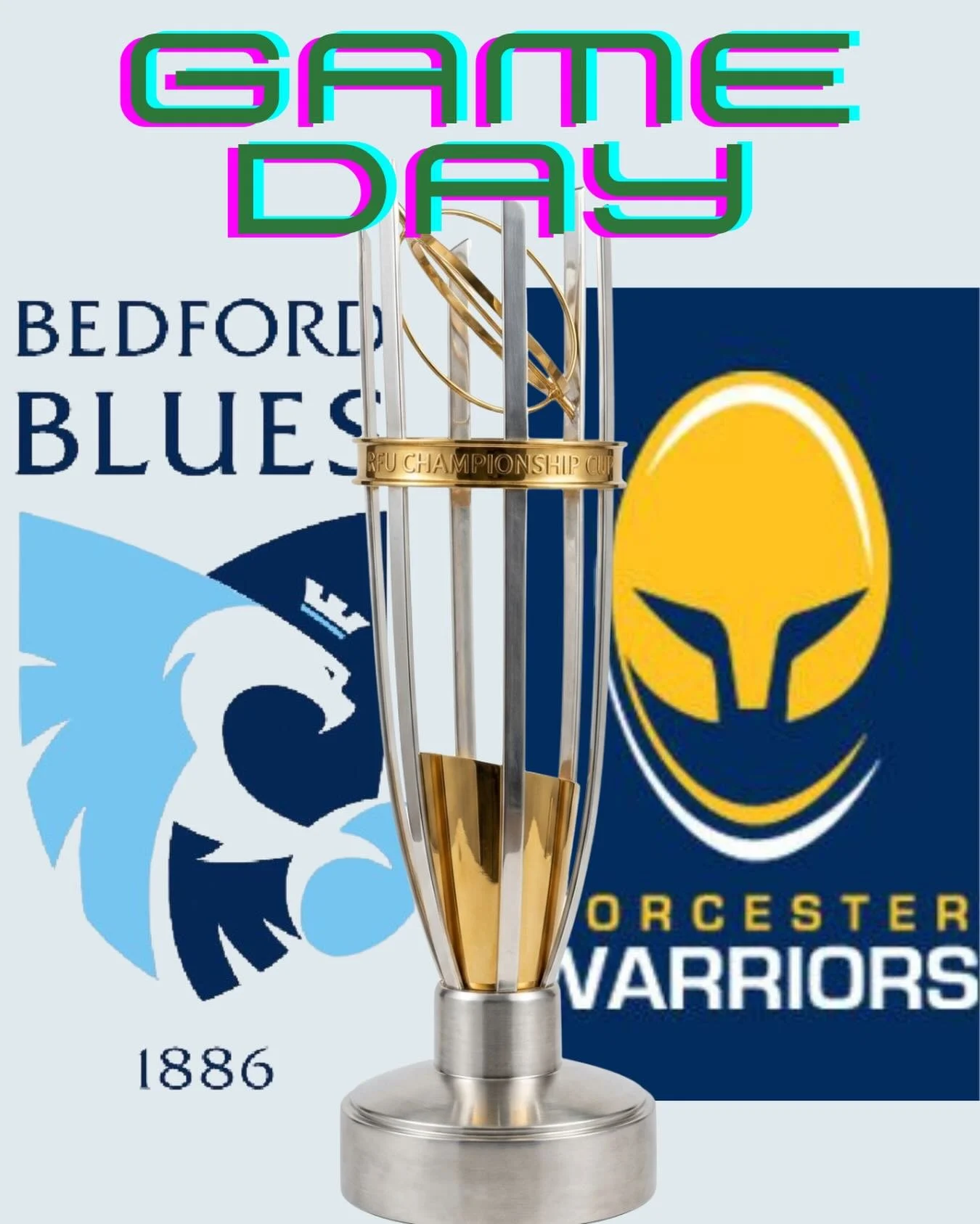 It&rsquo;s game day in the Champ play offs. We&rsquo;ve got used to having this trophy but it&rsquo;s time to hand it over. Wishing both @bedfordbluesrfc and @worcswarriors the best of luck in this afternoon&rsquo;s match and we look forward to a gre