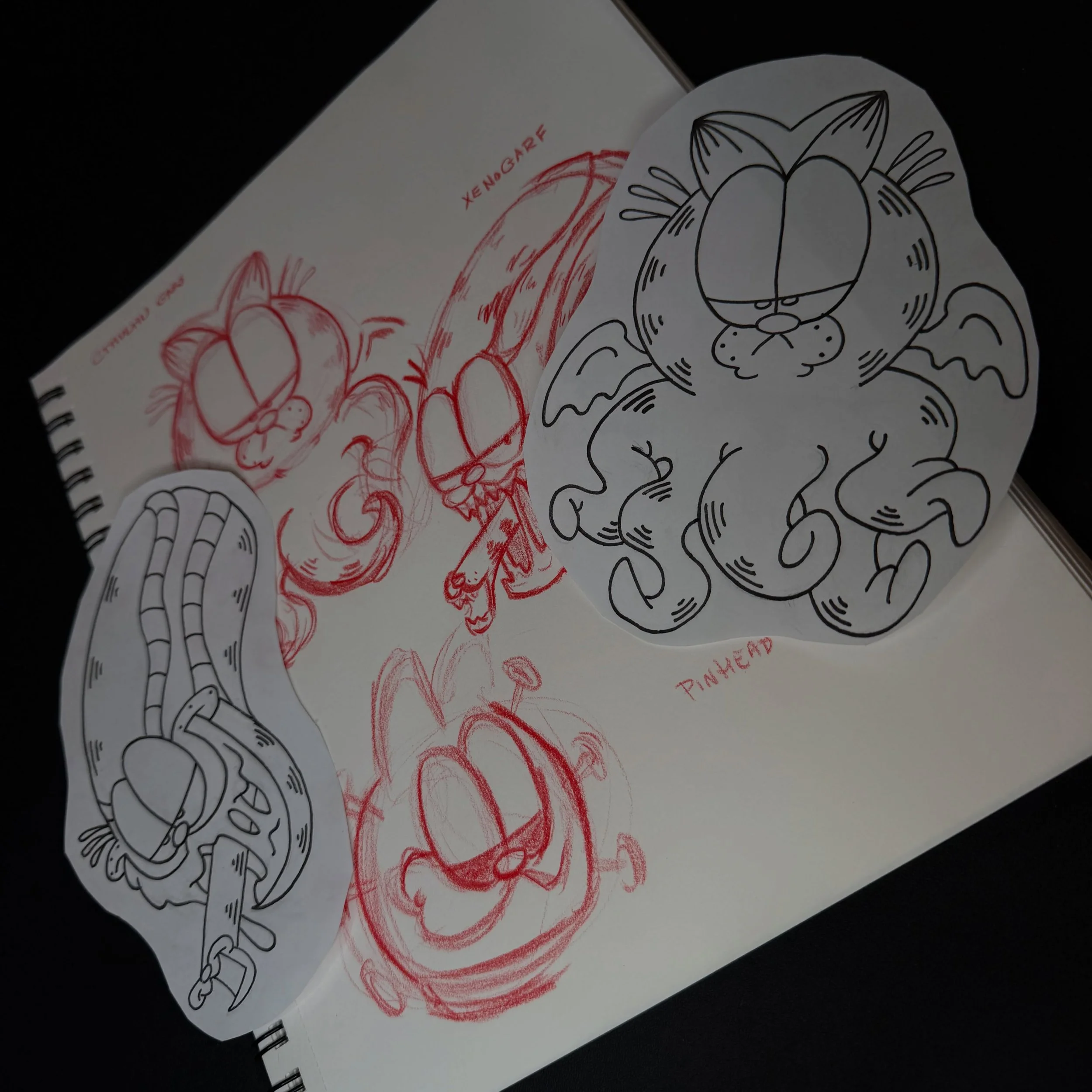 @sadpandalorian 🚨🚨HALF OFF THESE DESIGNS 🚨🚨

Has a ton of epic Designs available to be Tattooed  for super great deals . 

First come first serve get em while ya can ⚰️

#garfield #xenomorph #alien #cthulhu #Tattoo