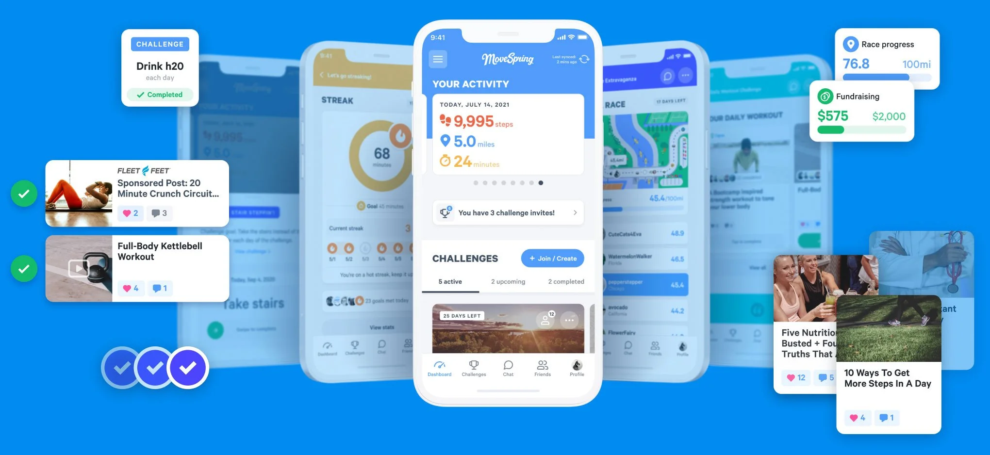 MoveSpring's flexible challenge design