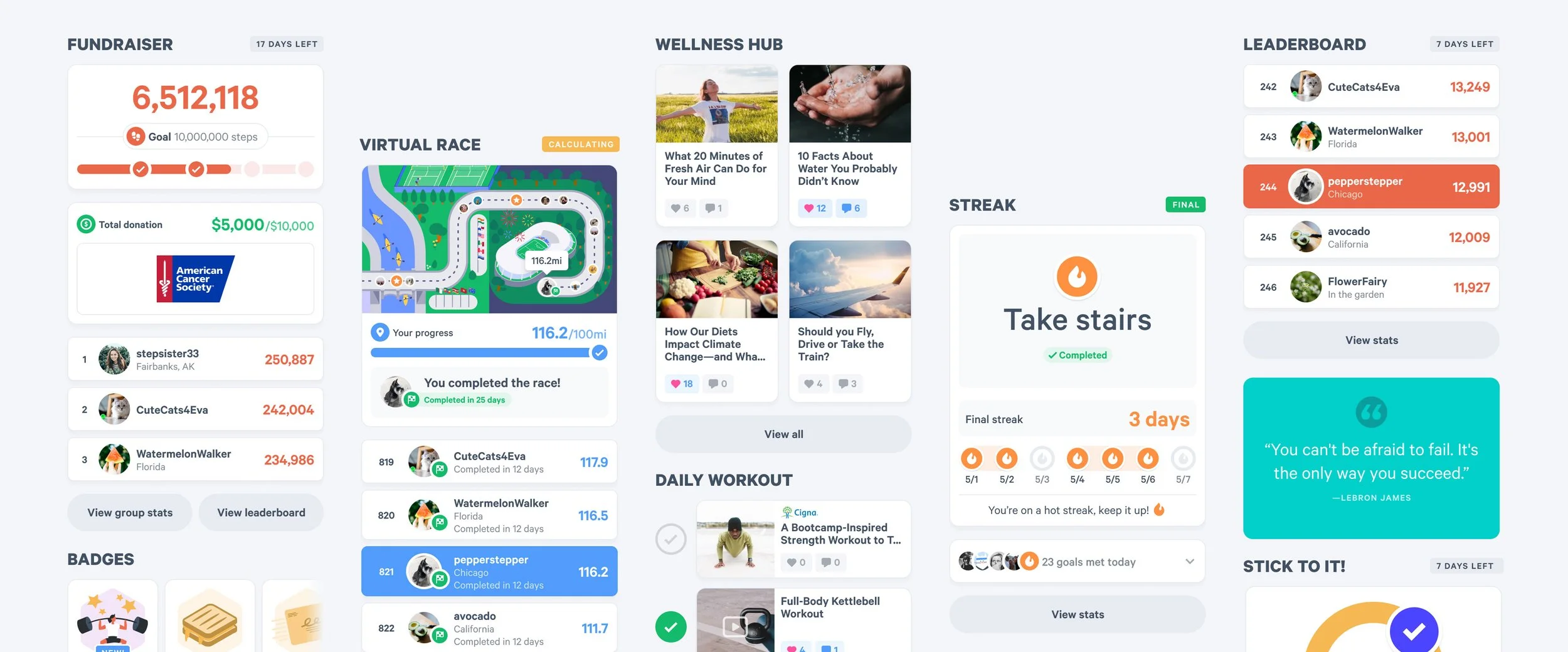 MoveSpring's modular challenge design