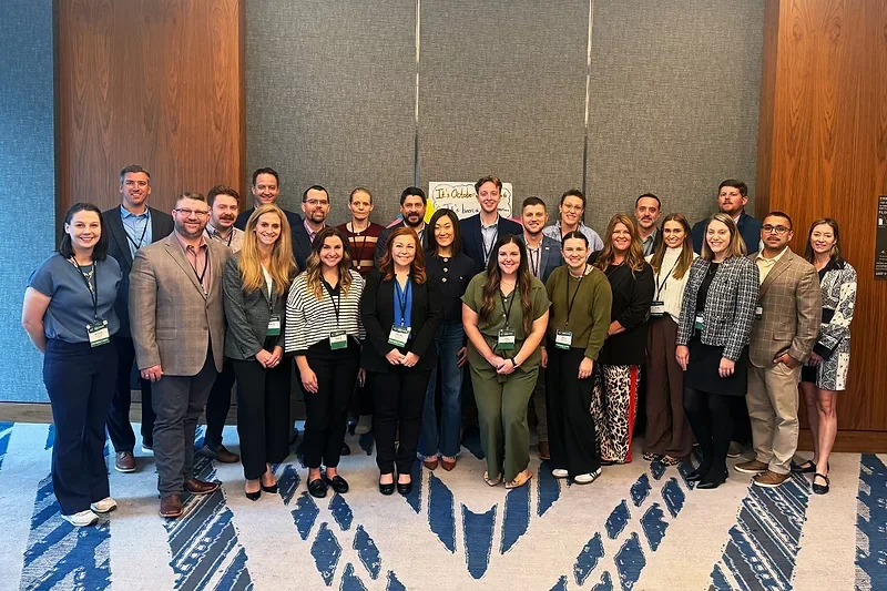 Brian Brozovic with participants at a professional meat industry leadership conference. Brian Brozovic with participants in the Meat Institute Emerging Leaders program.