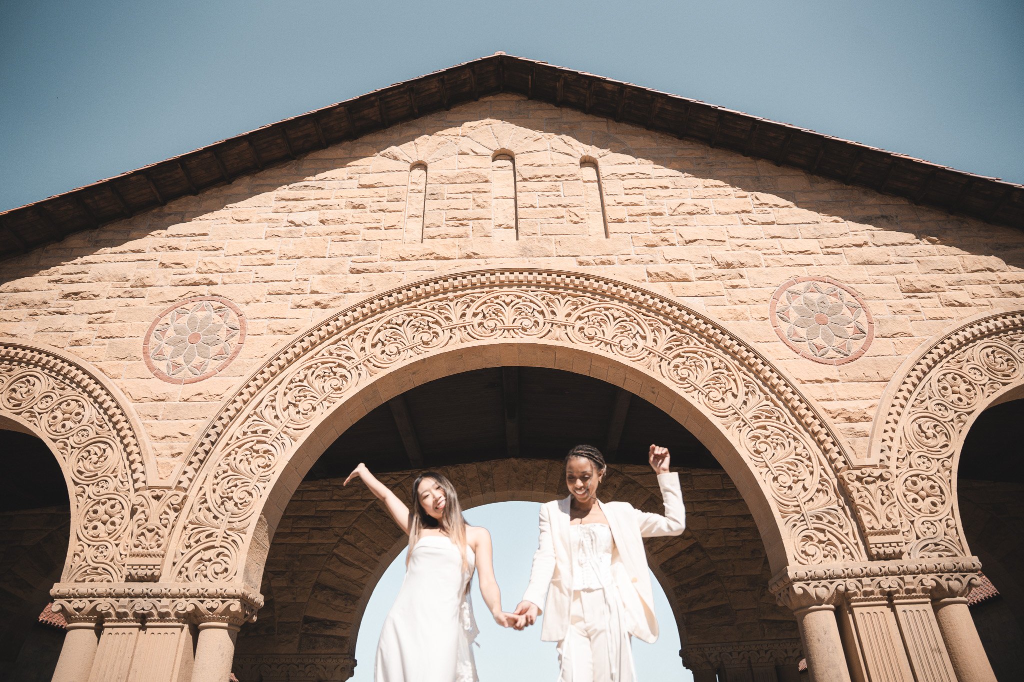two brides wedding portrait, Stanford, Living Pictures.JPG