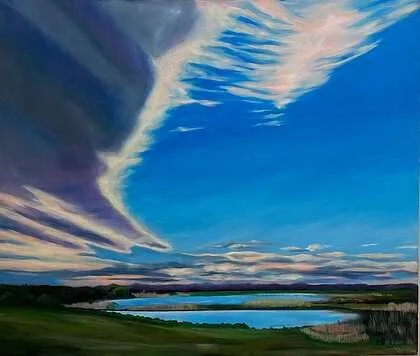 Renee Hiltunen Dahl, Hook Pond II · Oil on canvas, 40 × 50 in. · $6,500