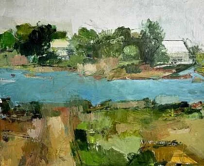 Cate West Zahl, Georgica: Cove Hollow View · Oil on linen, 36 × 40 in. · $3,500