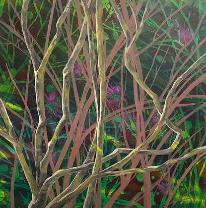 Donna Corvi, Verdure · Acrylic on canvas, 24 × 24 in. · $2,500