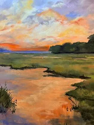 Lisa Rose, Whispering Tides · Soft pastel on paper, 21 × 16 in. · $2,500