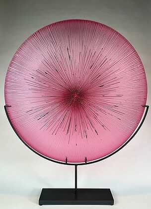 Andy Stenerson, Pleasure principle · Blown, slumped and fused glass on welded steel, 27 × 22 × 3 in. · $4,000