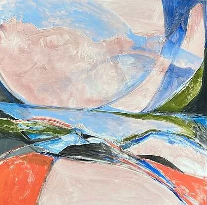Beth Barry, Double Horizon · Acrylic on canvas, 36 × 36 in. · $3,200