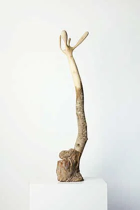 Sally Richardson, Glint · Hand-carved pear wood and swamp maire wood, 38 × 5 × 3 in. · $6,000