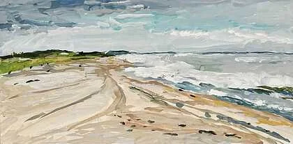 Judy L. Keller, Egypt Beach, East Hampton, NY · Gouache on board, 8 × 16 in. · $1,000