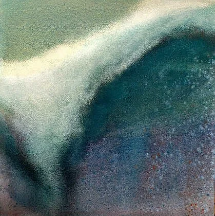 Barbara Dilorenzo, Atlantic Moon · Mineral pigment watercolor on Arches paper, 12 × 12 in. · $850