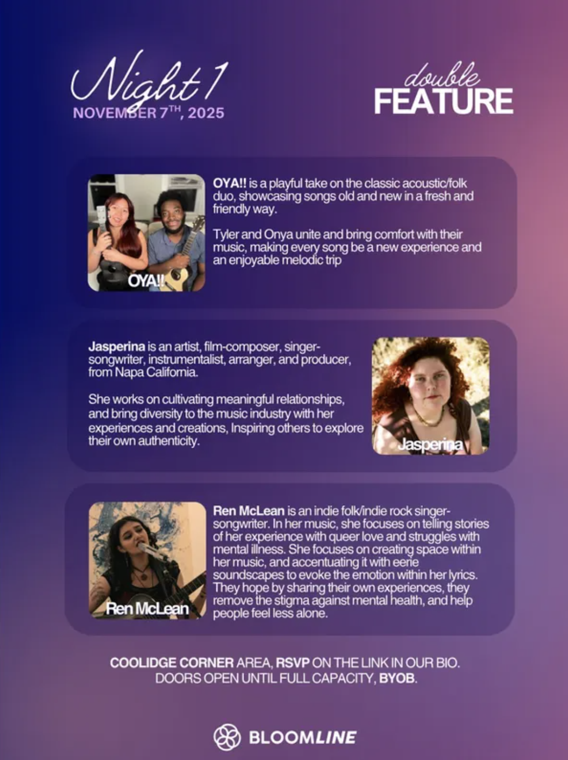 Bloomline Concerts Double Feature WKND