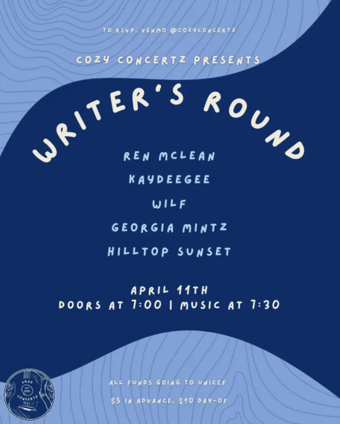 Cozy Concerts Writers in the Round