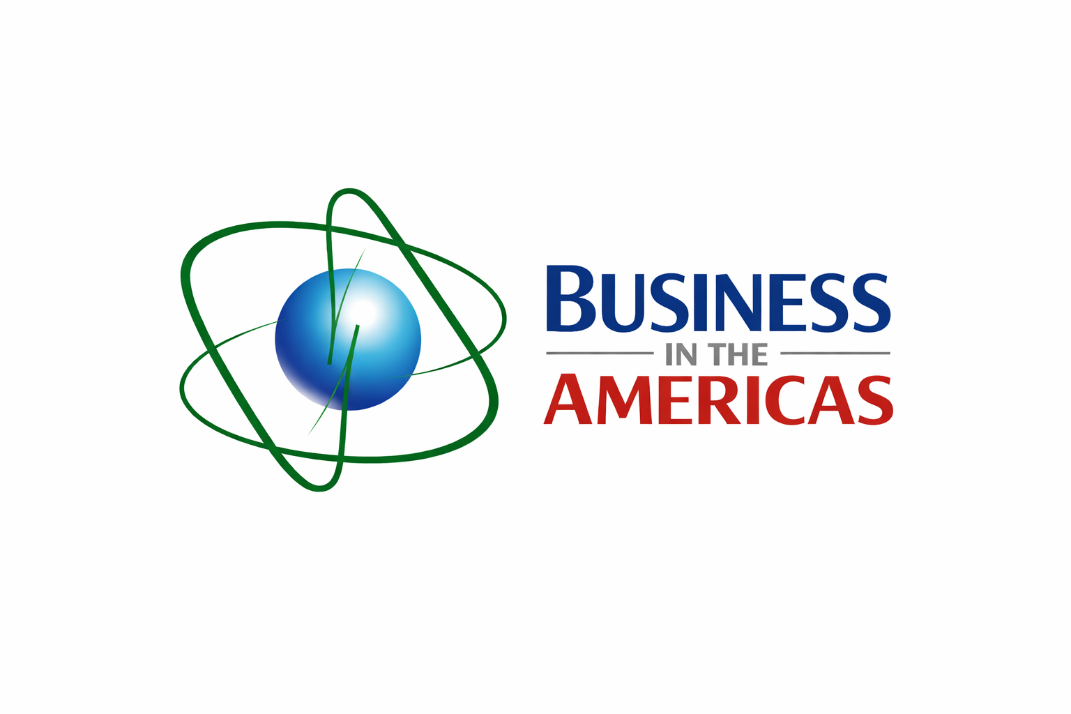 Logo of Business in the Americas. GELAN's show about nearshoring American business to Colombia.