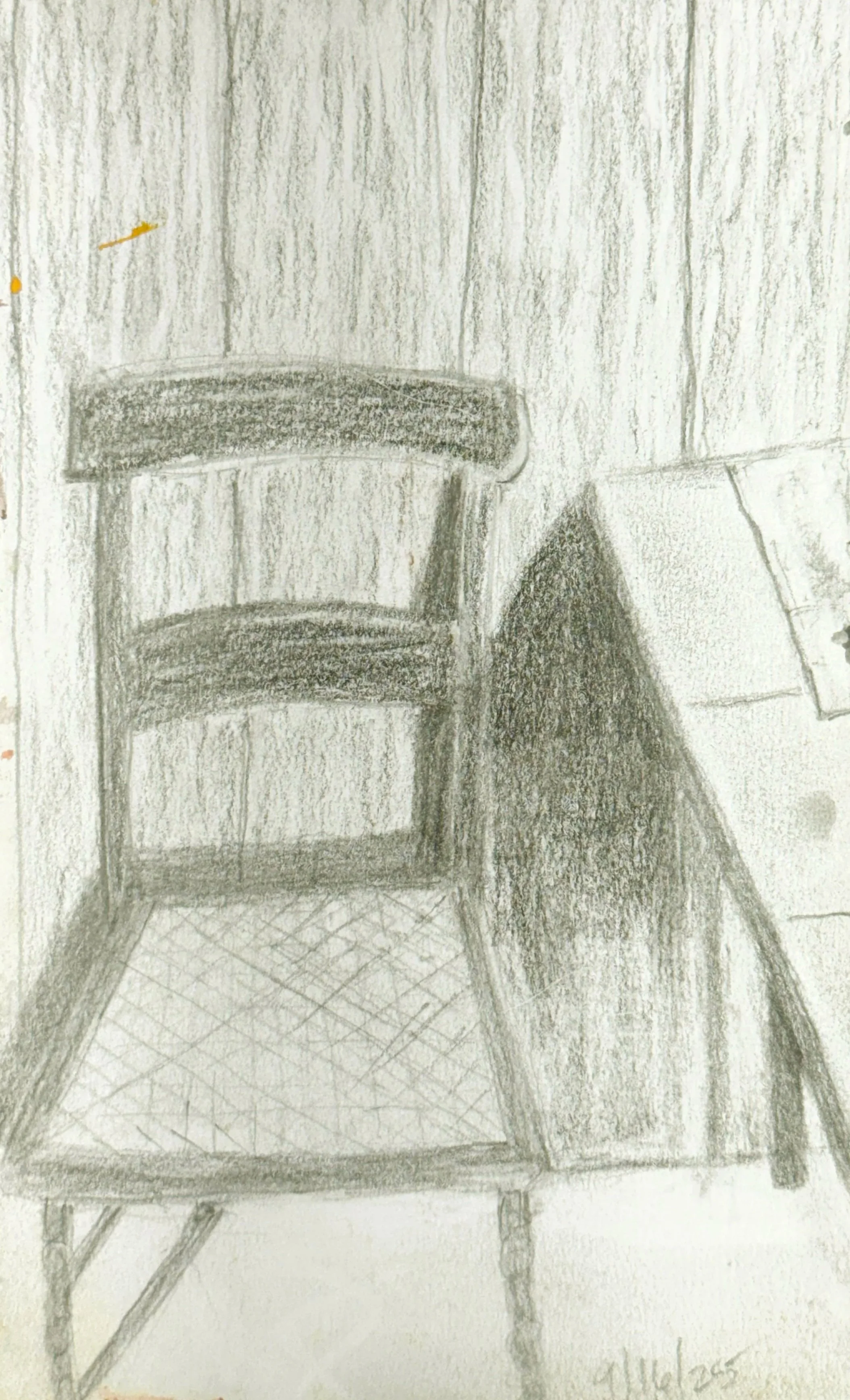 KITCHEN CHAIR, 9 x 6 inches, pencil on Fabriano paper