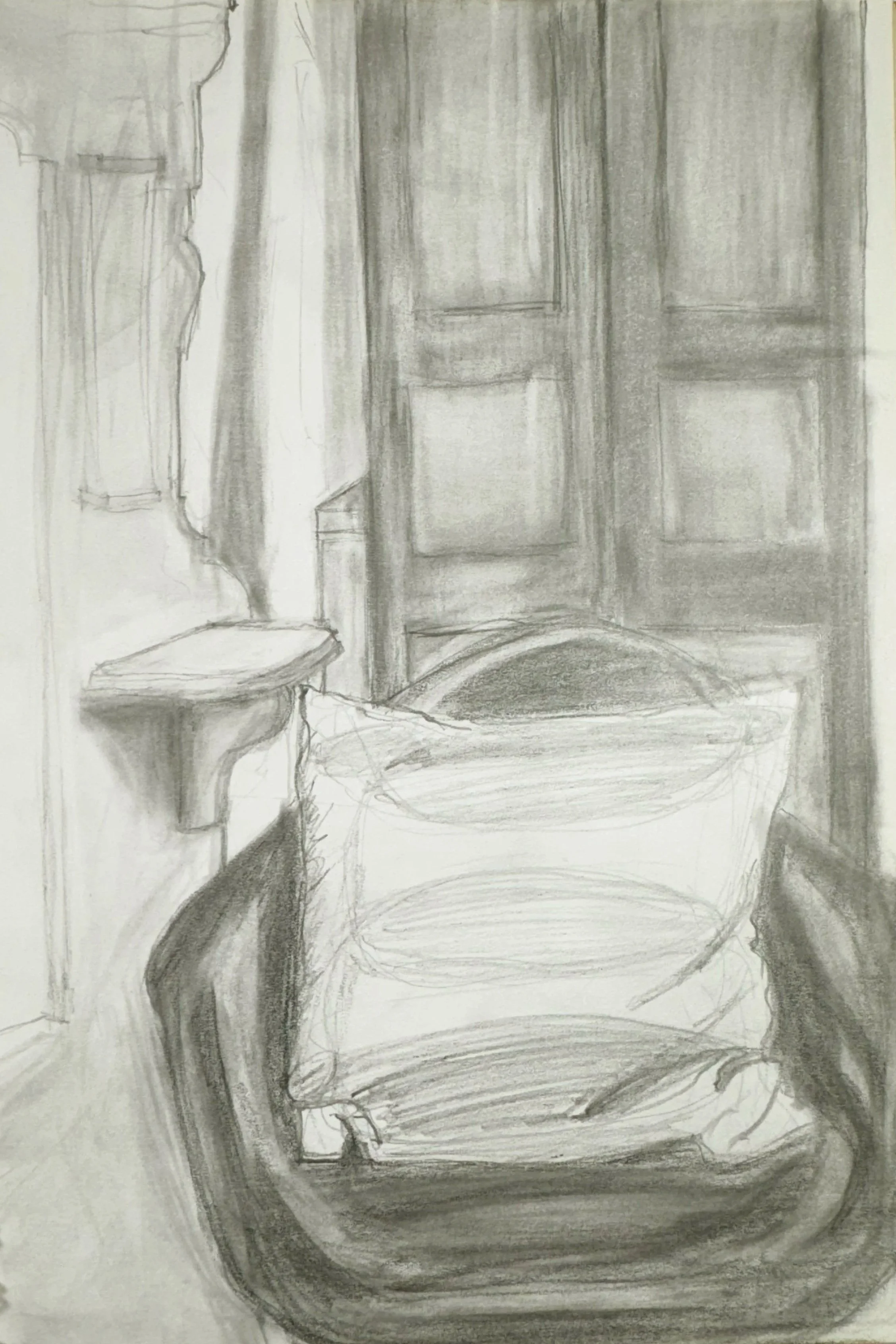 STUDY FOR STUDIO CHAIR, 11.75 x 8 inches, pencil on paper