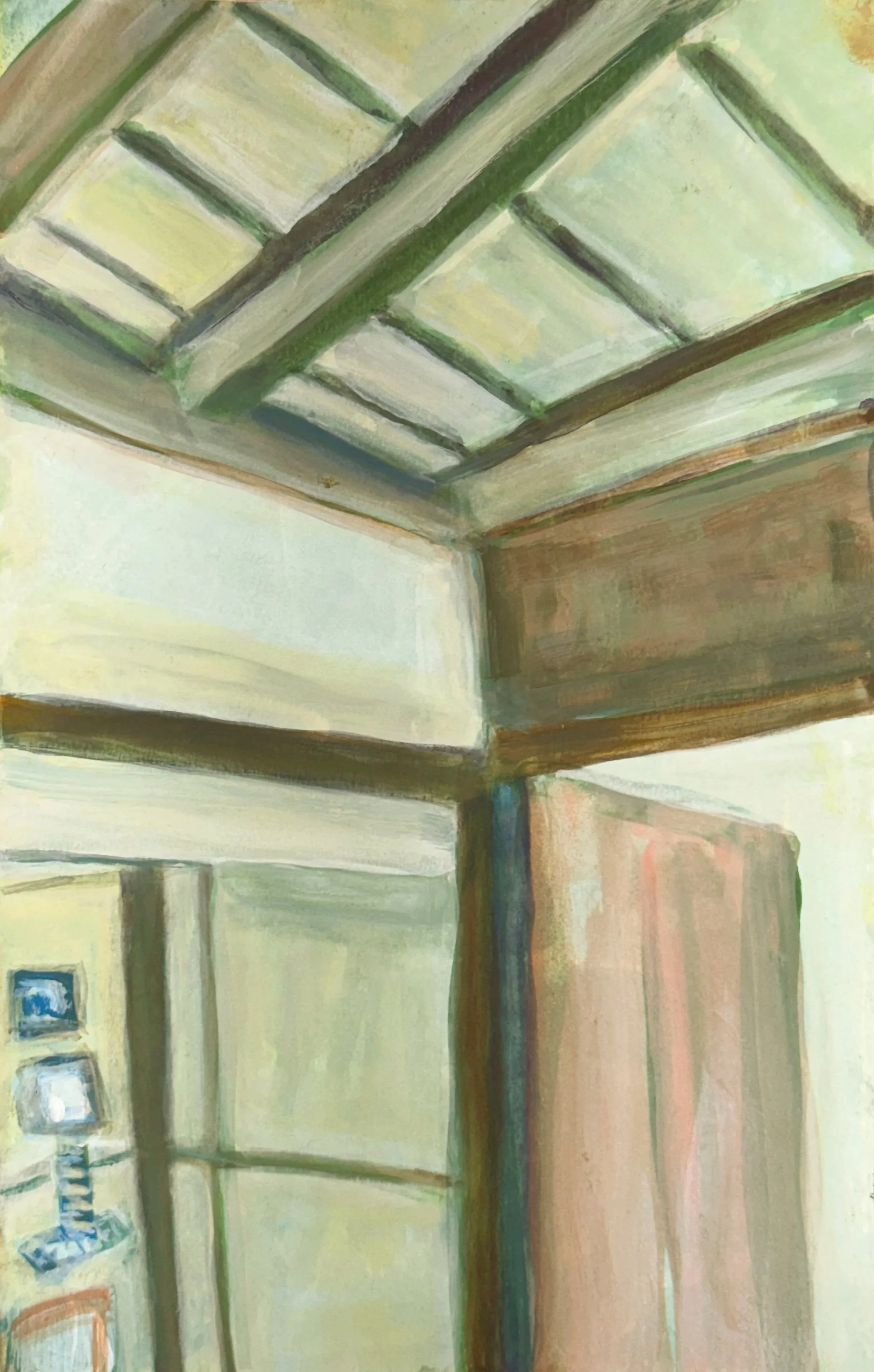 VIEWS UP & OUT, 9 x 6 inches, gouache on Fabriano paper