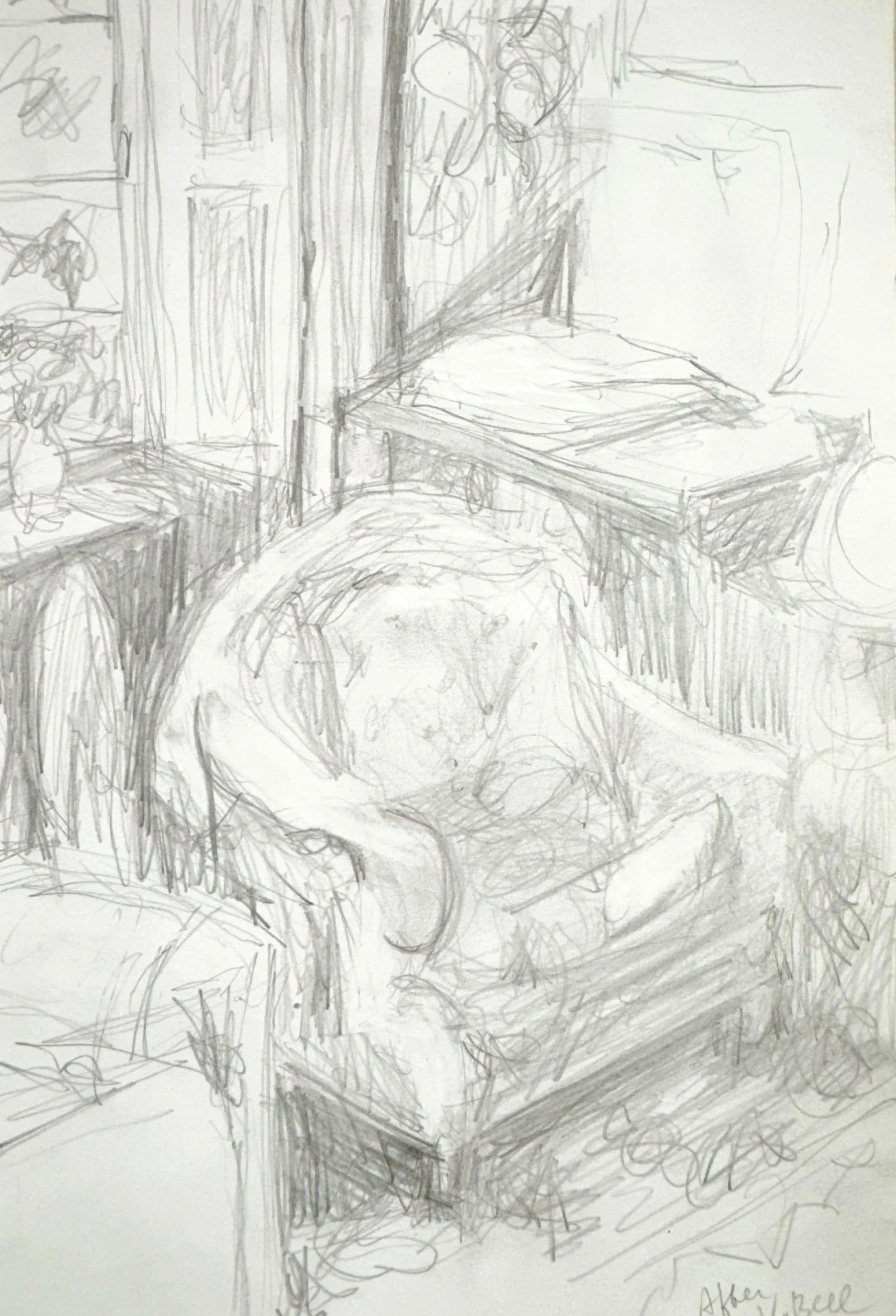 AFTER V. BELL, 11.75 x 8 inches, pencil on paper