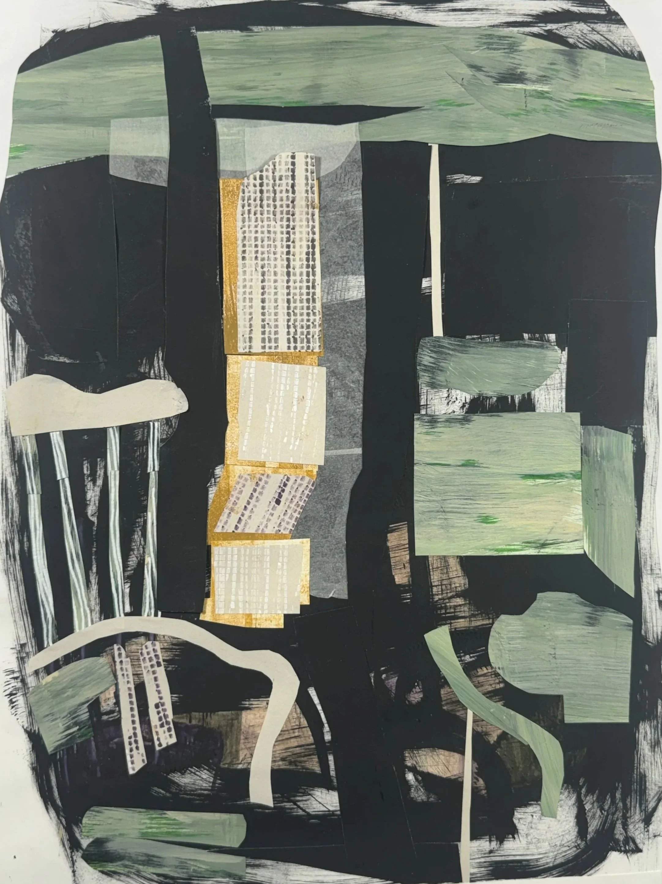 LIGHT 2, 15.5 x 12 inches, collage & acrylic on paper