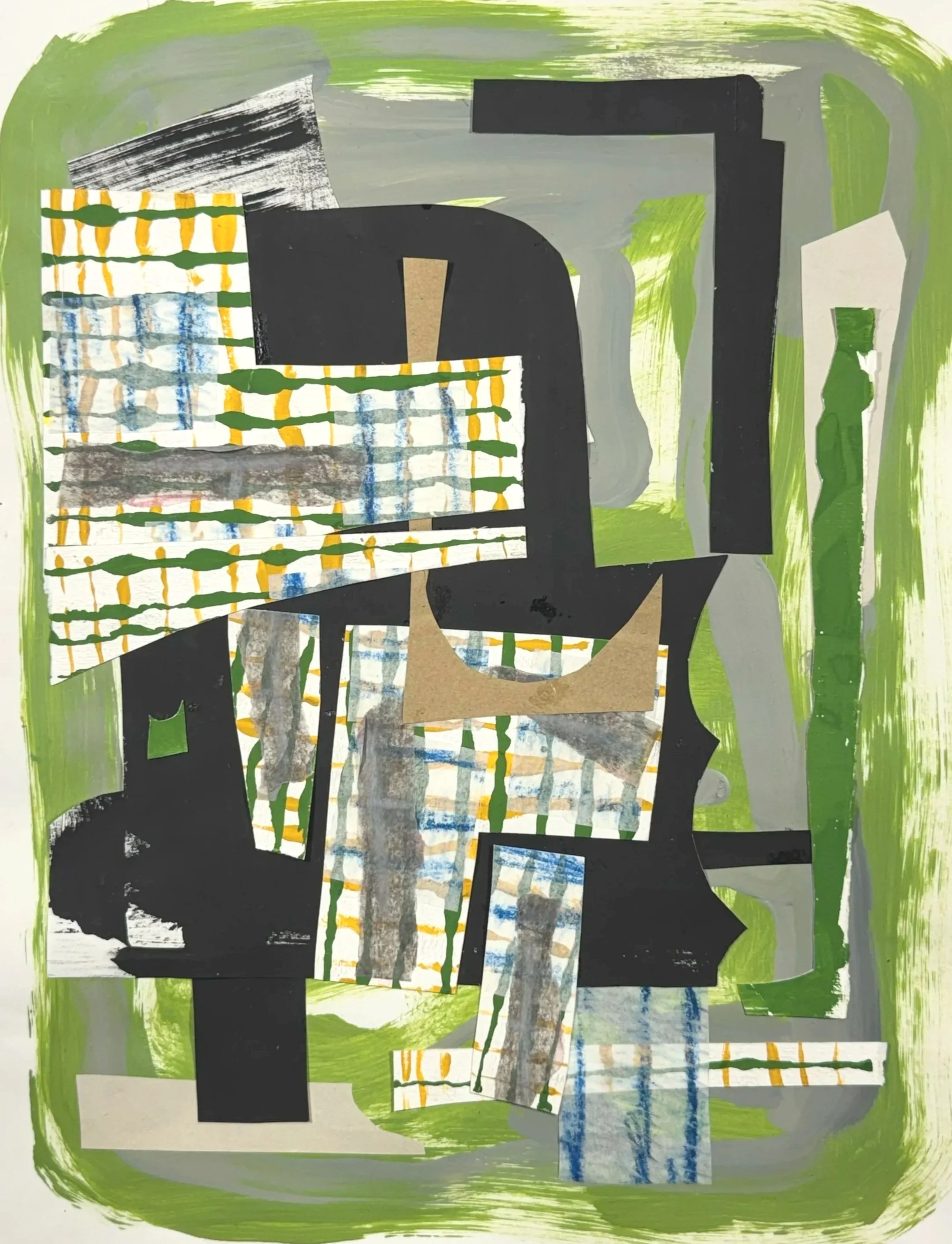 WAY FORWARD, 14 x 11 inches, collage & acrylic on paper