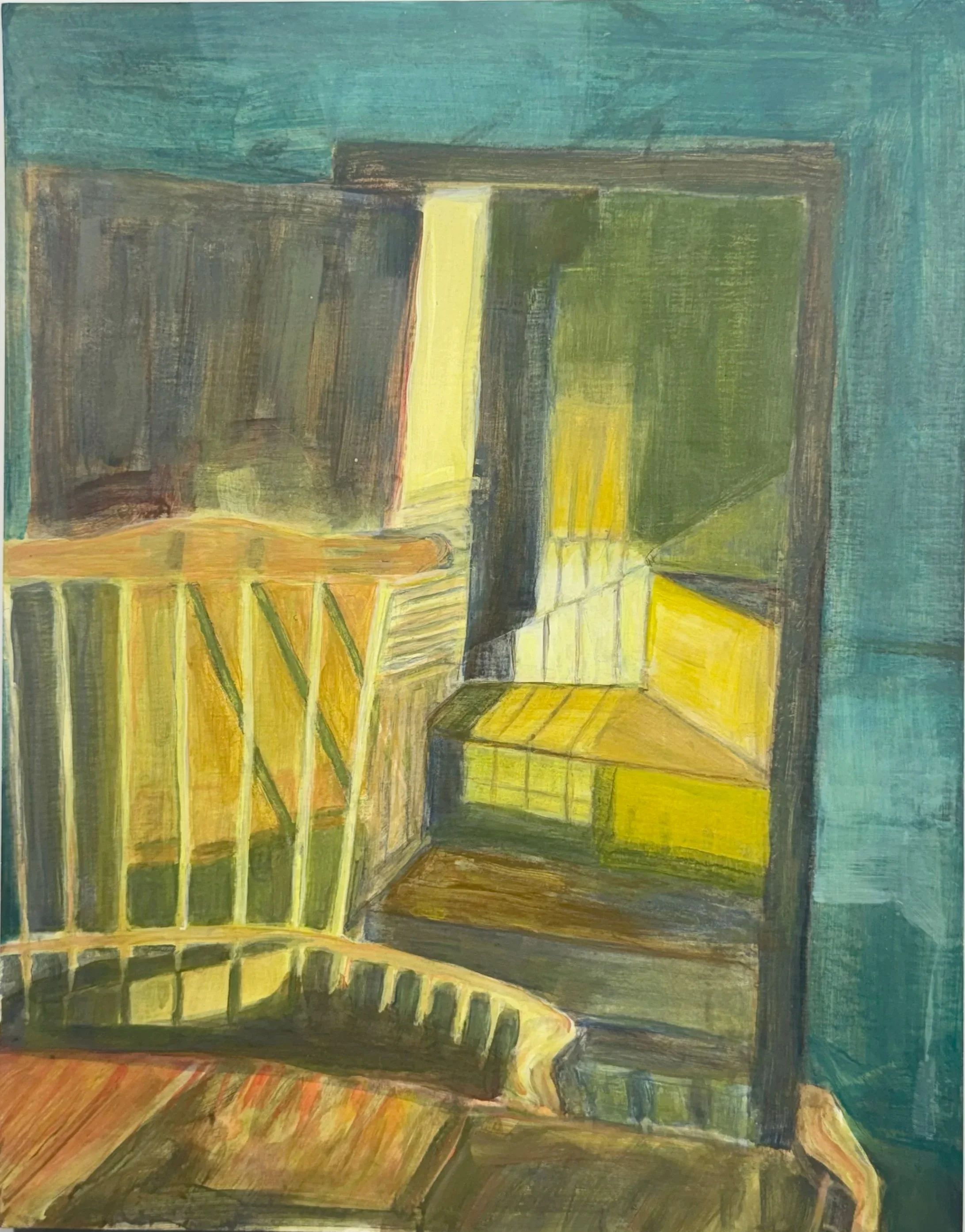 COLORFUL LIGHT, 14 x 11 inches, acrylic on matt board