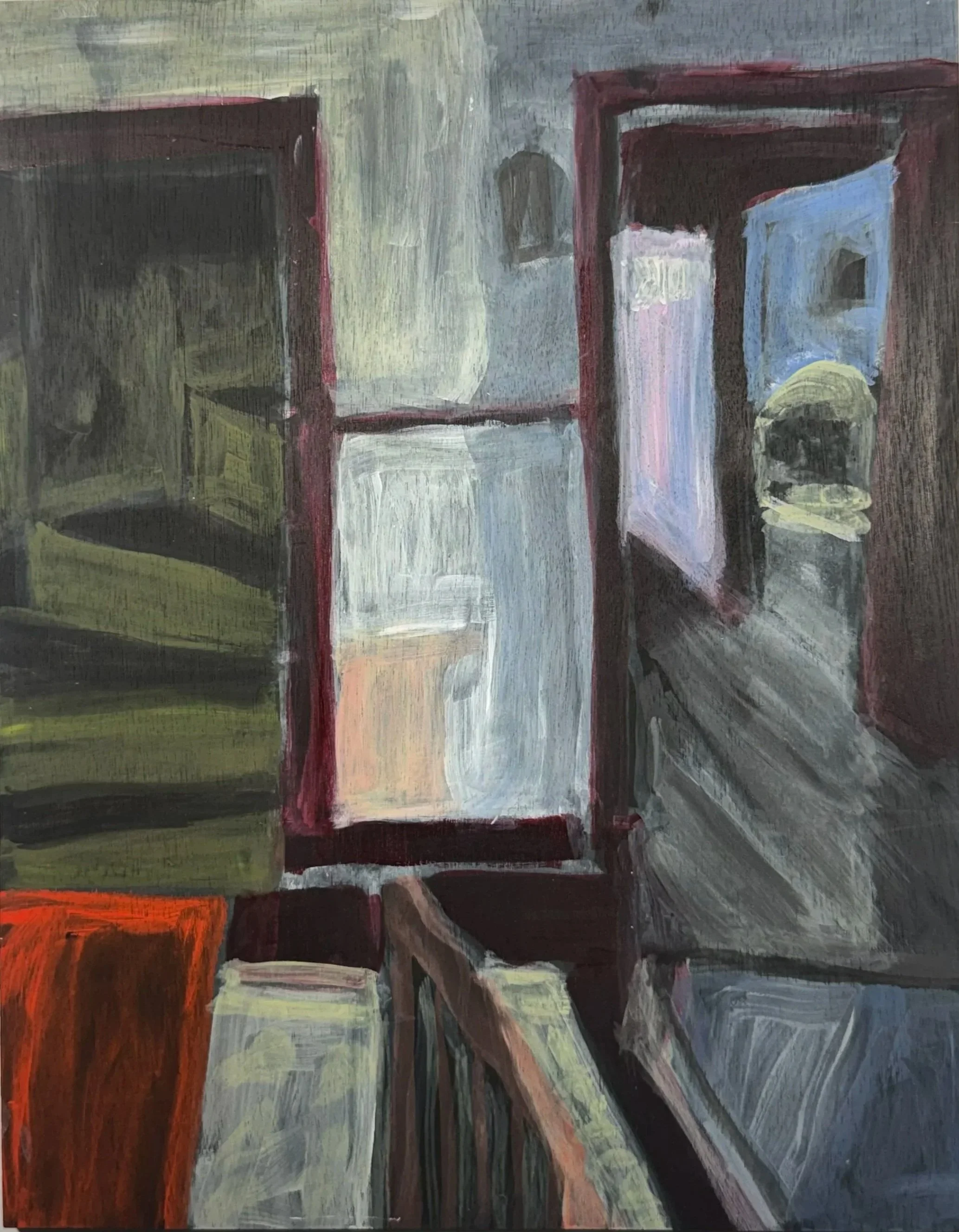 PLACES TO GO FROM HERE, 14 x 11inches, acrylic on wood panel