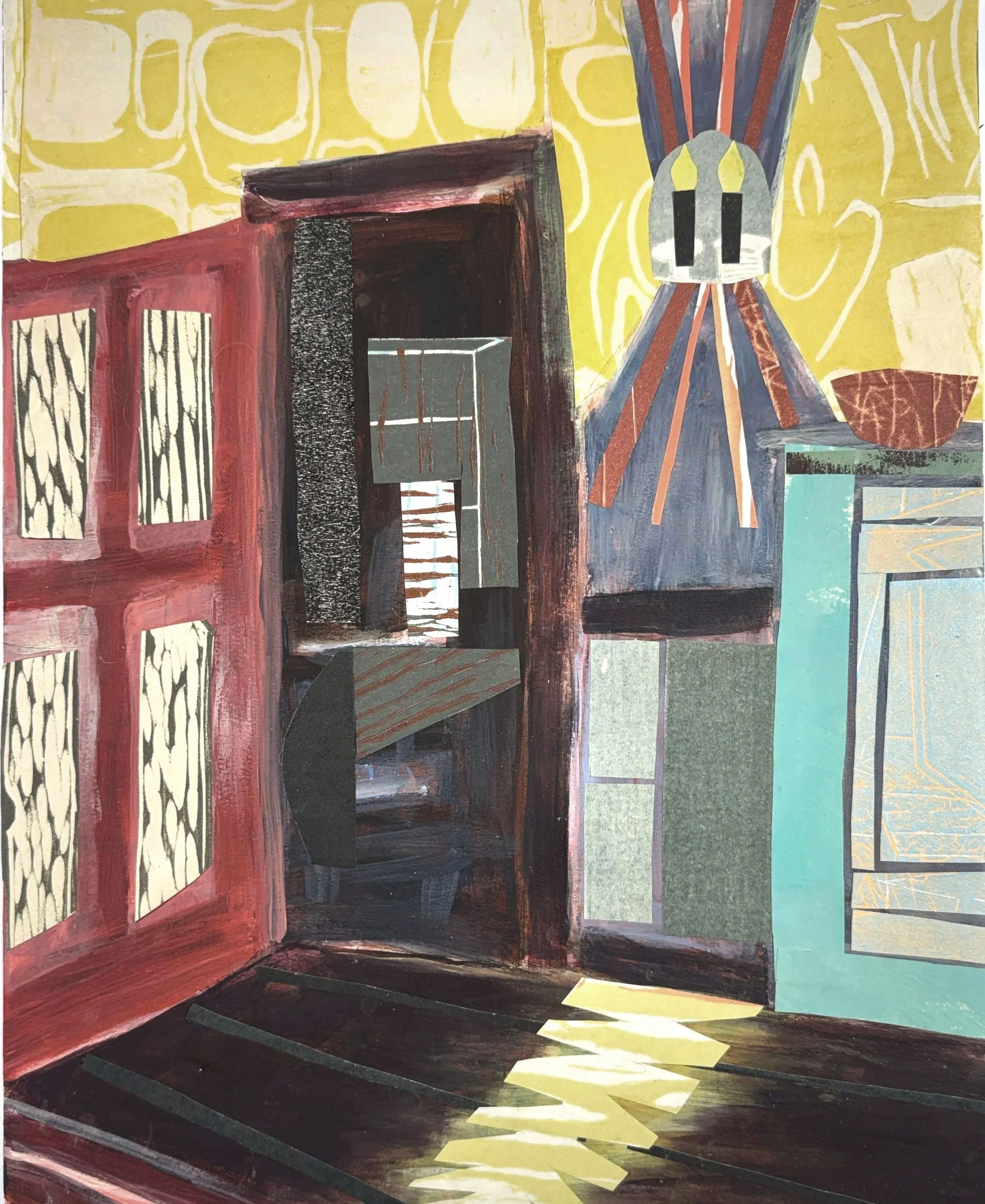 LIGHT CHANGES EVERYTHING, 15 x 12 inches, collage & acrylic on matt board