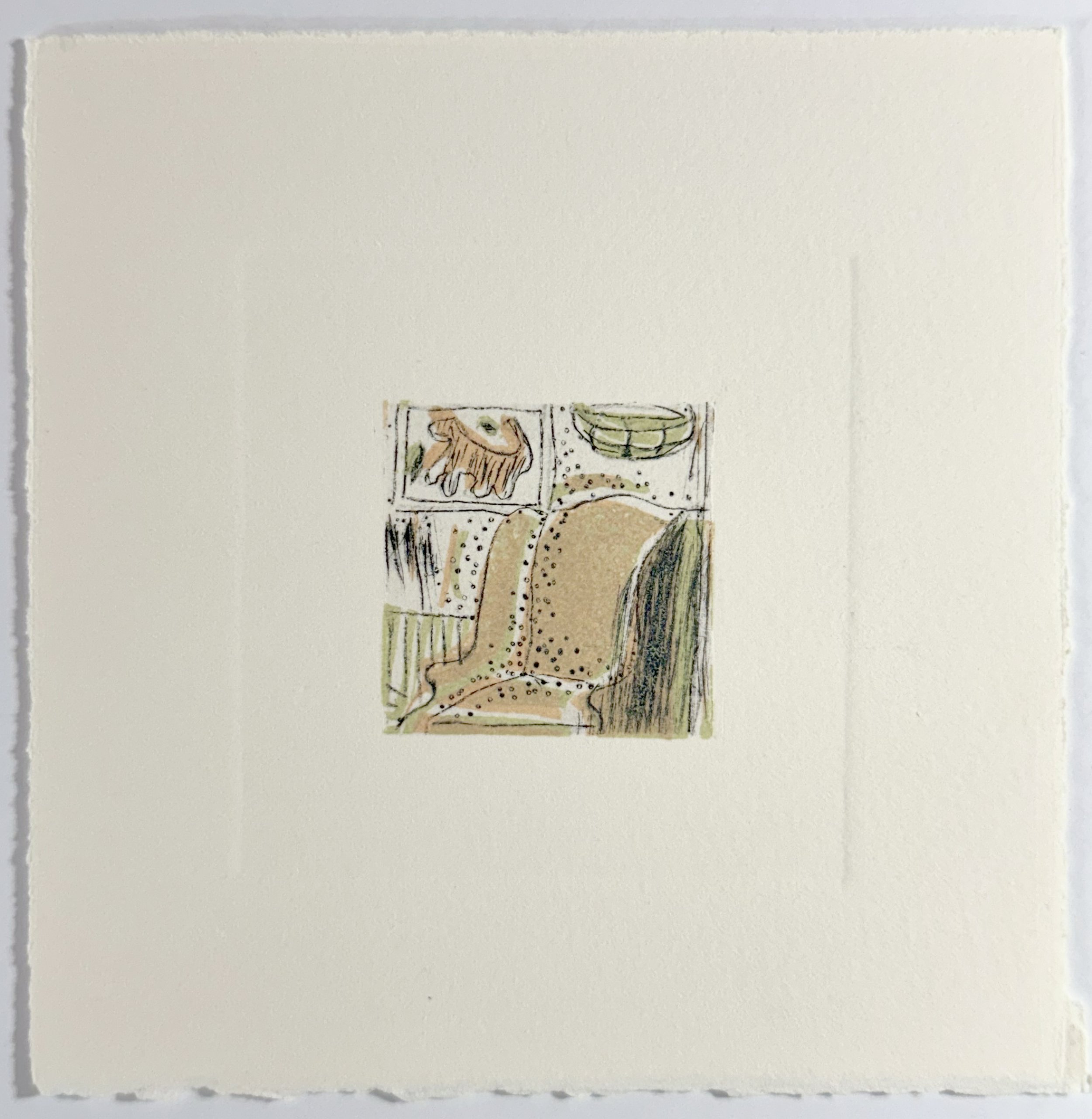 Chair, dog, basket