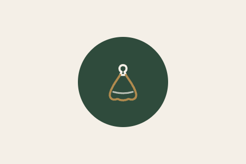 Icon of a weight scale in a circle with a dark green background.