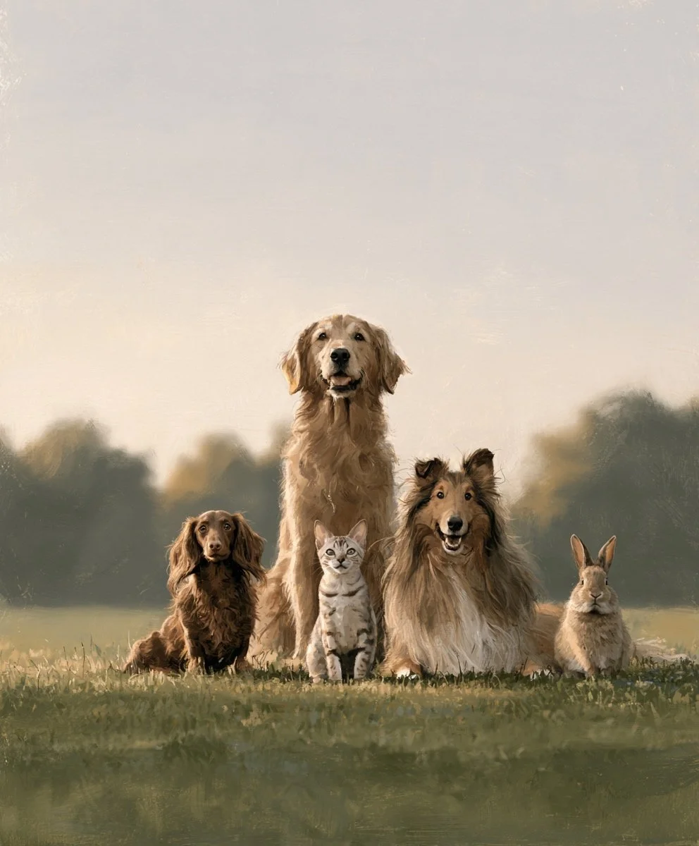 Emotional Support Animal (ESA) group of animals to represent ESA. Evaluation and Letters available at Ayr Mental Health.