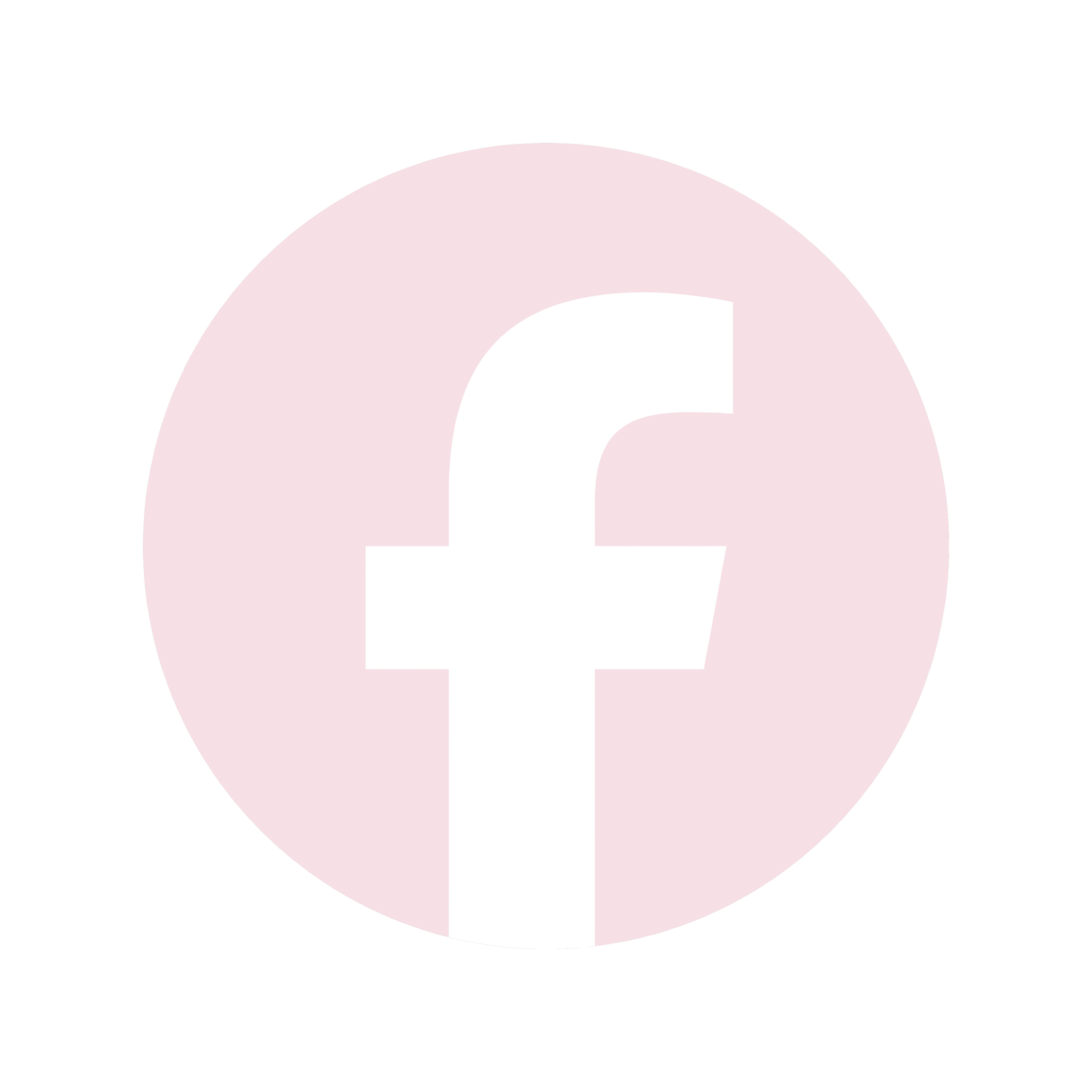 Facebook Logo. Pink and black donut-shaped graphic with a stylized letter F in the center.