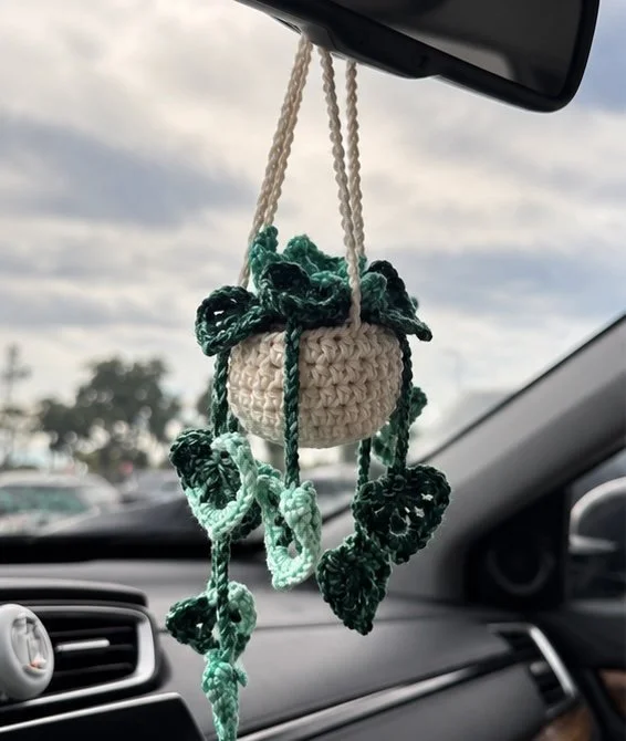 Monstera Deliciosa Plant Car Accessory