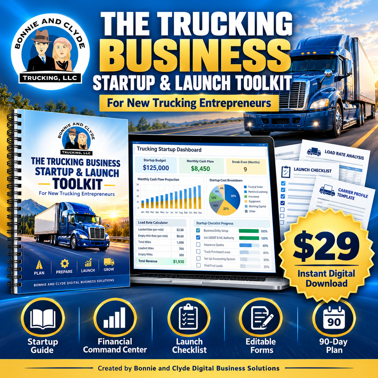 The Trucking Business Startup & Launch Toolkit
