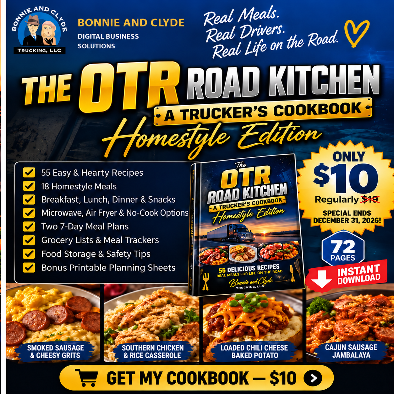 The OTR Road Kitchen: A Trucker's Cookbook — Homestyle Edition