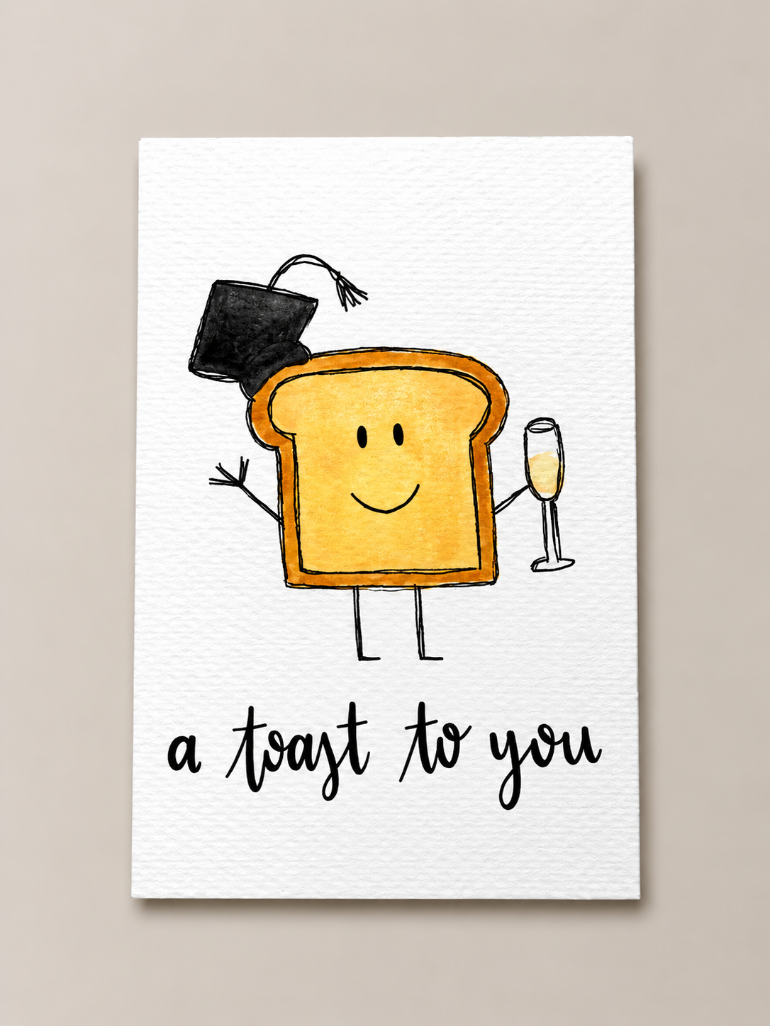 A Toast To You Graduation Card